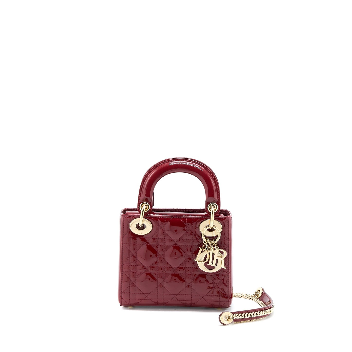 Luxury Dior Mini Lady Luxury Dior Patent Red LGHW