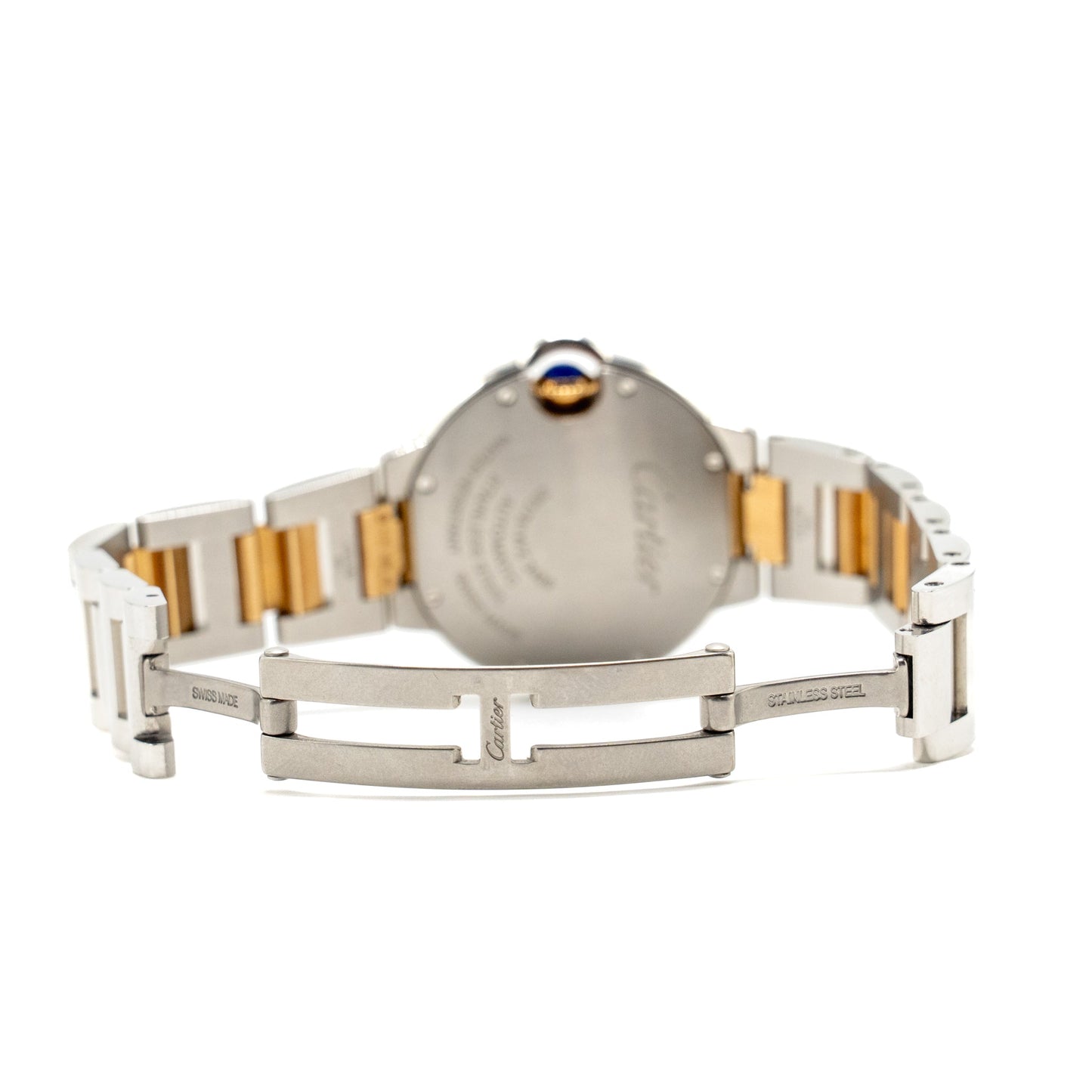 Cartier Ballon Bleu de Cartier 33mm Watch, Steel Case, Yellow Gold