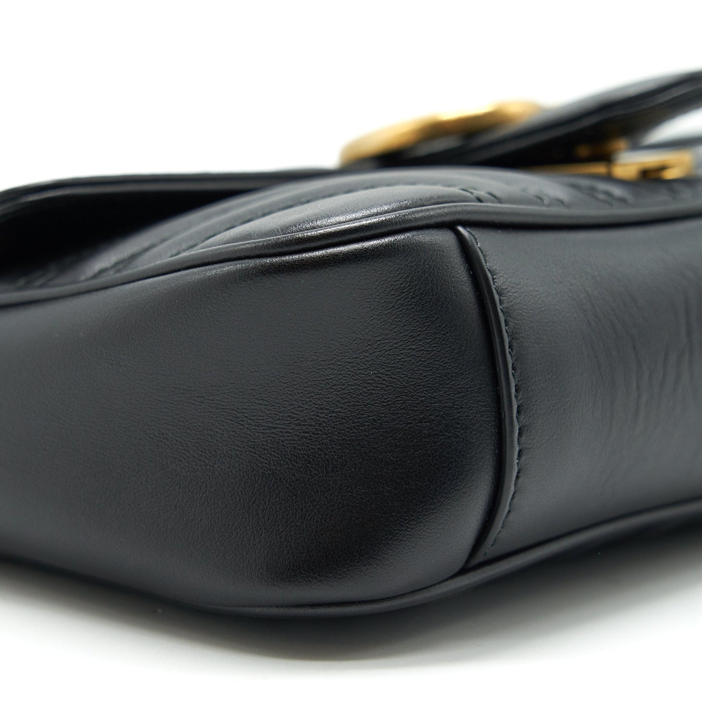GUCCI GG MARMONT MINI BAG BLACK WITH GHW