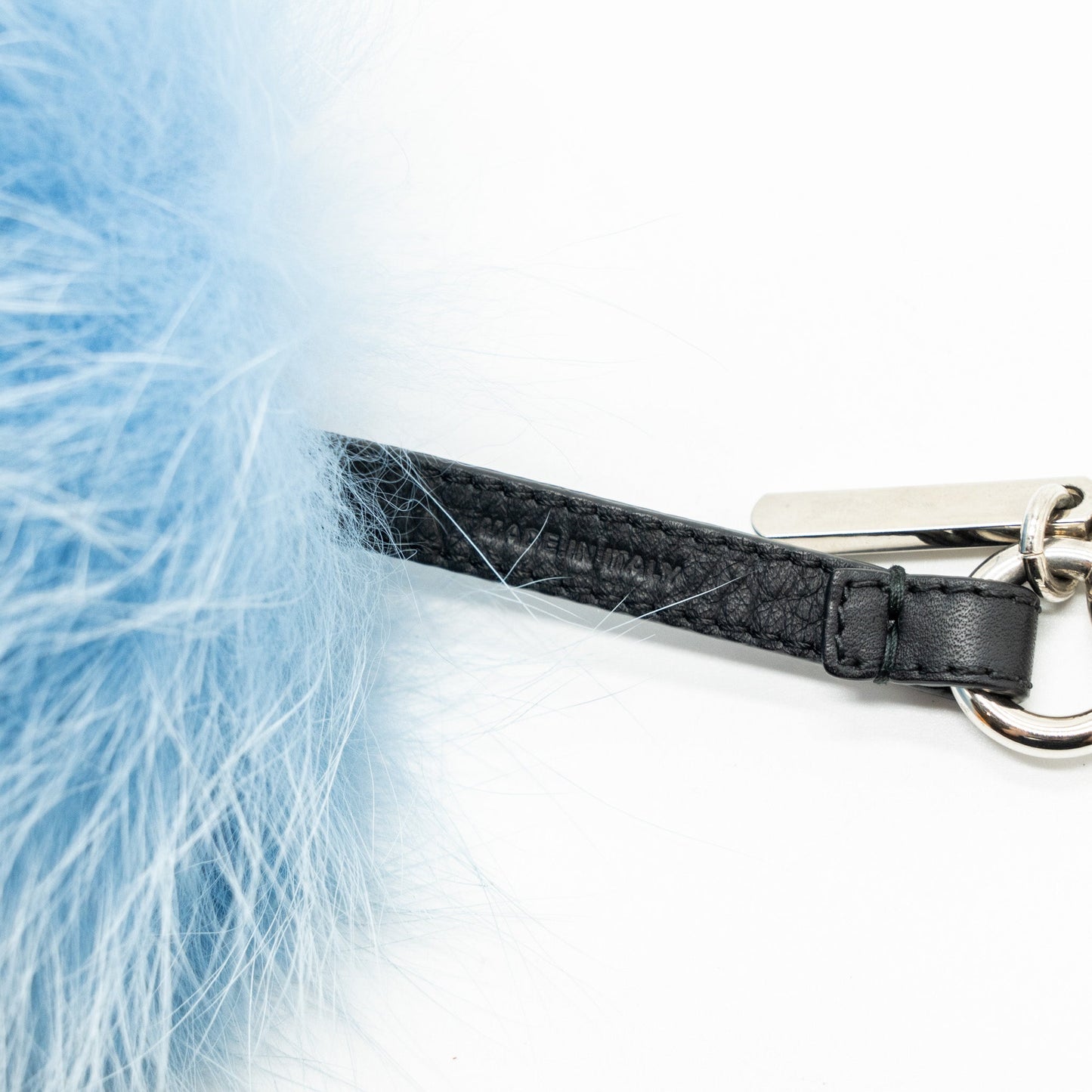 Fendi Blue / Orange Fur Bag Bugs Charm SHW