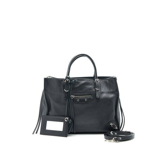 BALENCIAGA PAPIER A4 CLASSIC STUDS BAG LEATHER BLACK