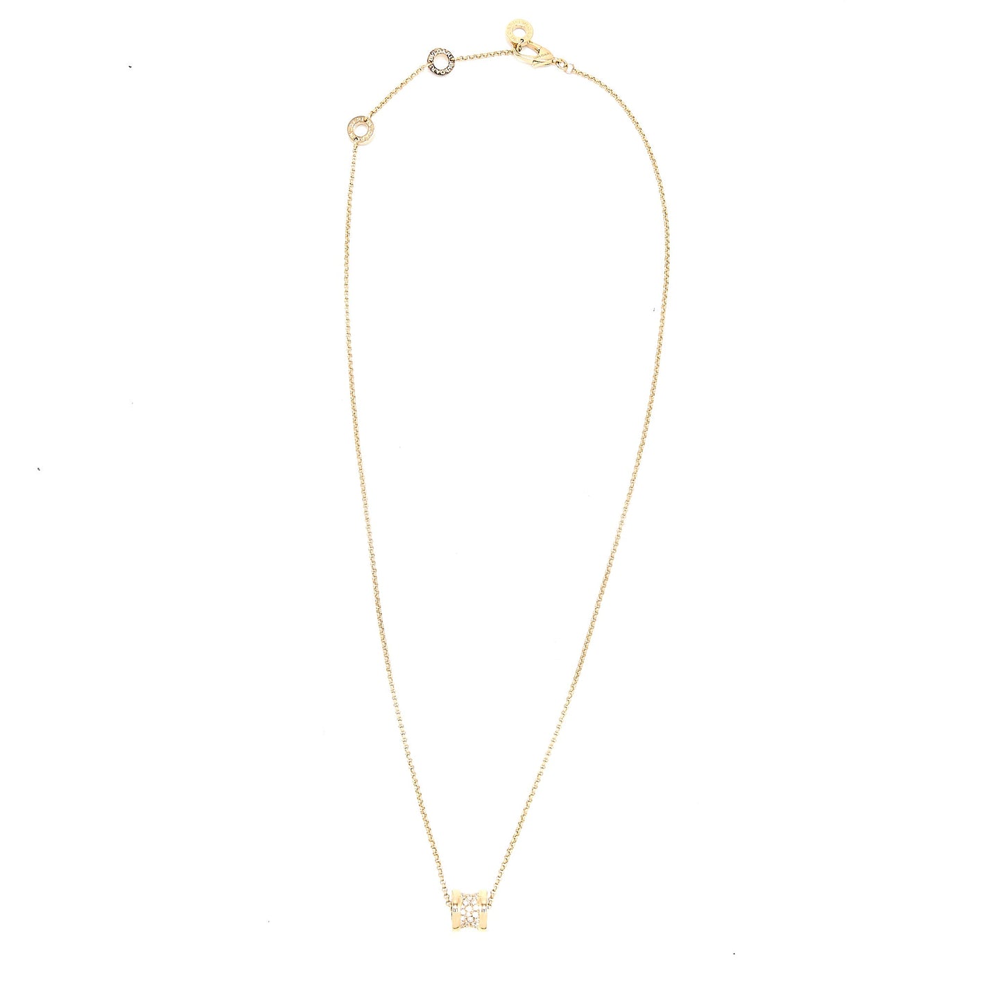 Bvlgari B. Zero1 Necklace Rose Gold Diamonds