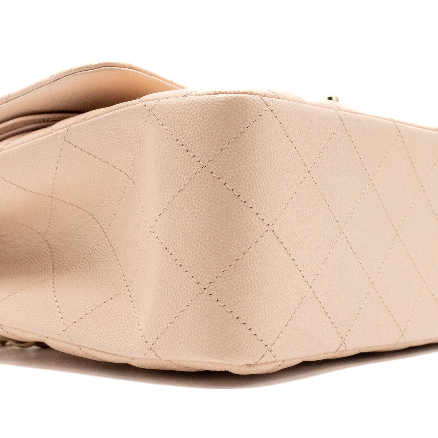 Chanel Jumbo Classic Double Flap Bag Caviar Beige LGHW (Microchip)