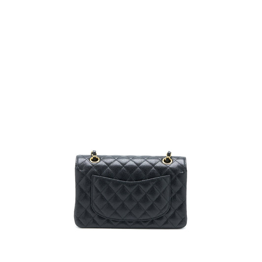 Chanel Small Classic Flap Bag Caviar Black GHW (Microchip)