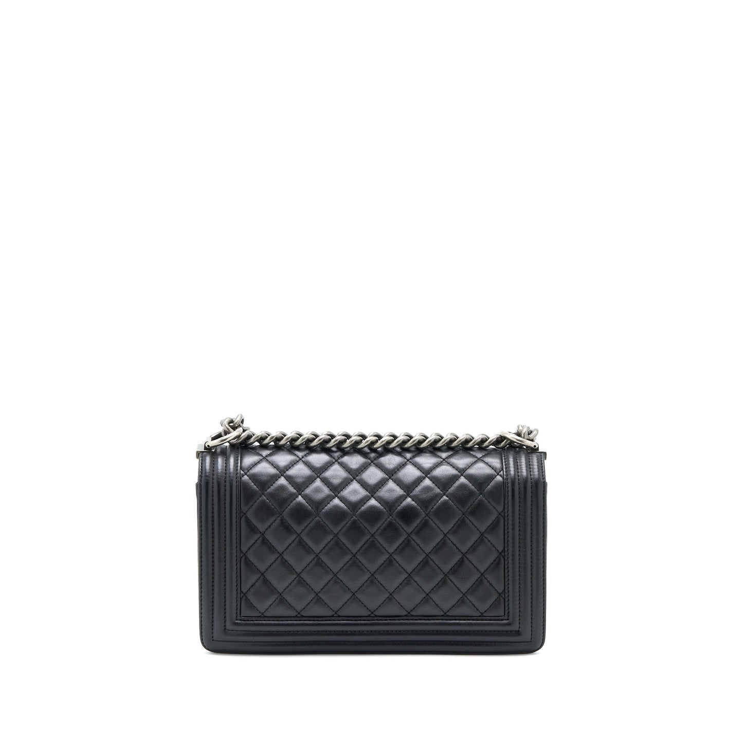 Chanel Medium Boy Bag Lambskin Black Ruthenium SHW