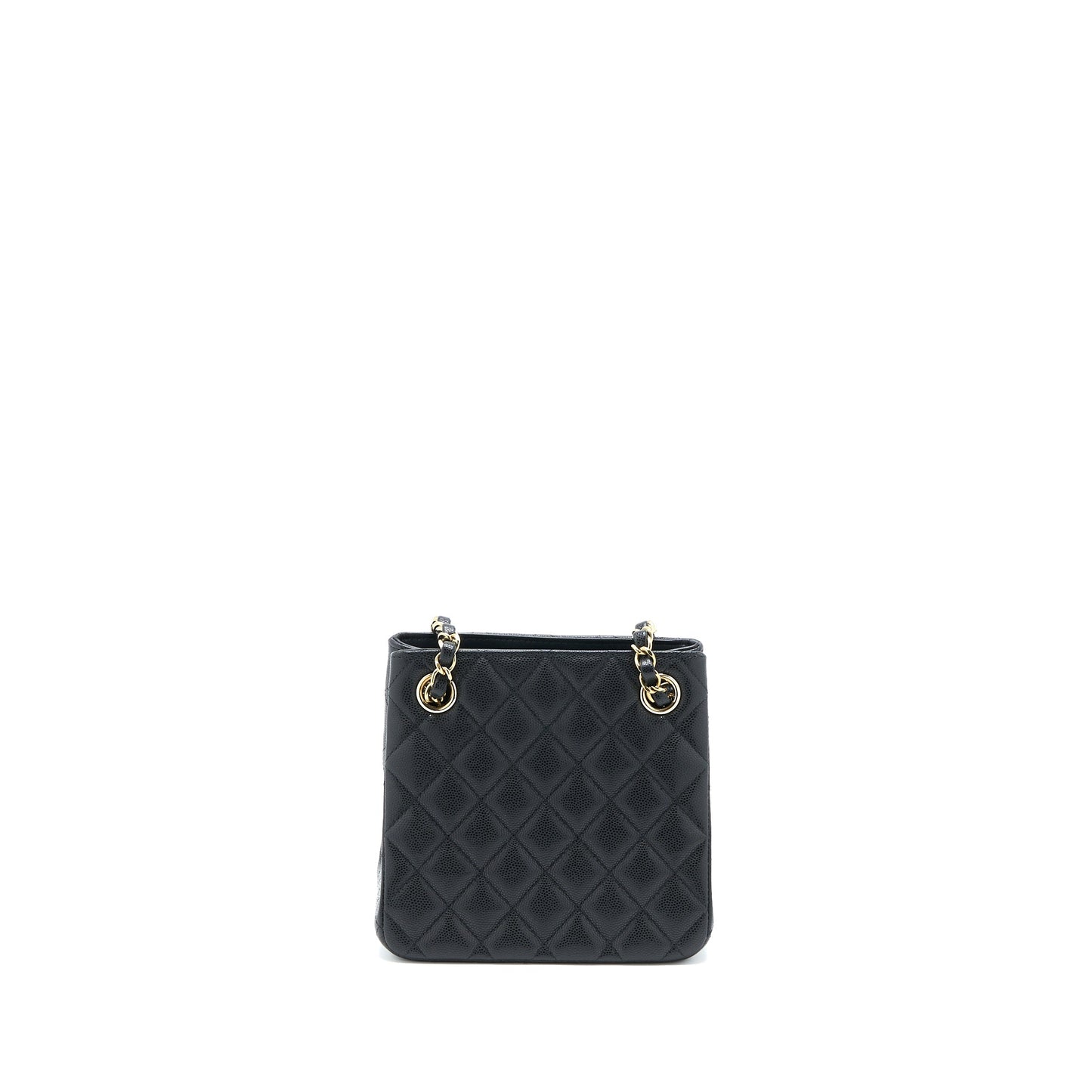 Chanel Mini Bucket Tote Bag Caviar Black LGHW (Microchip)