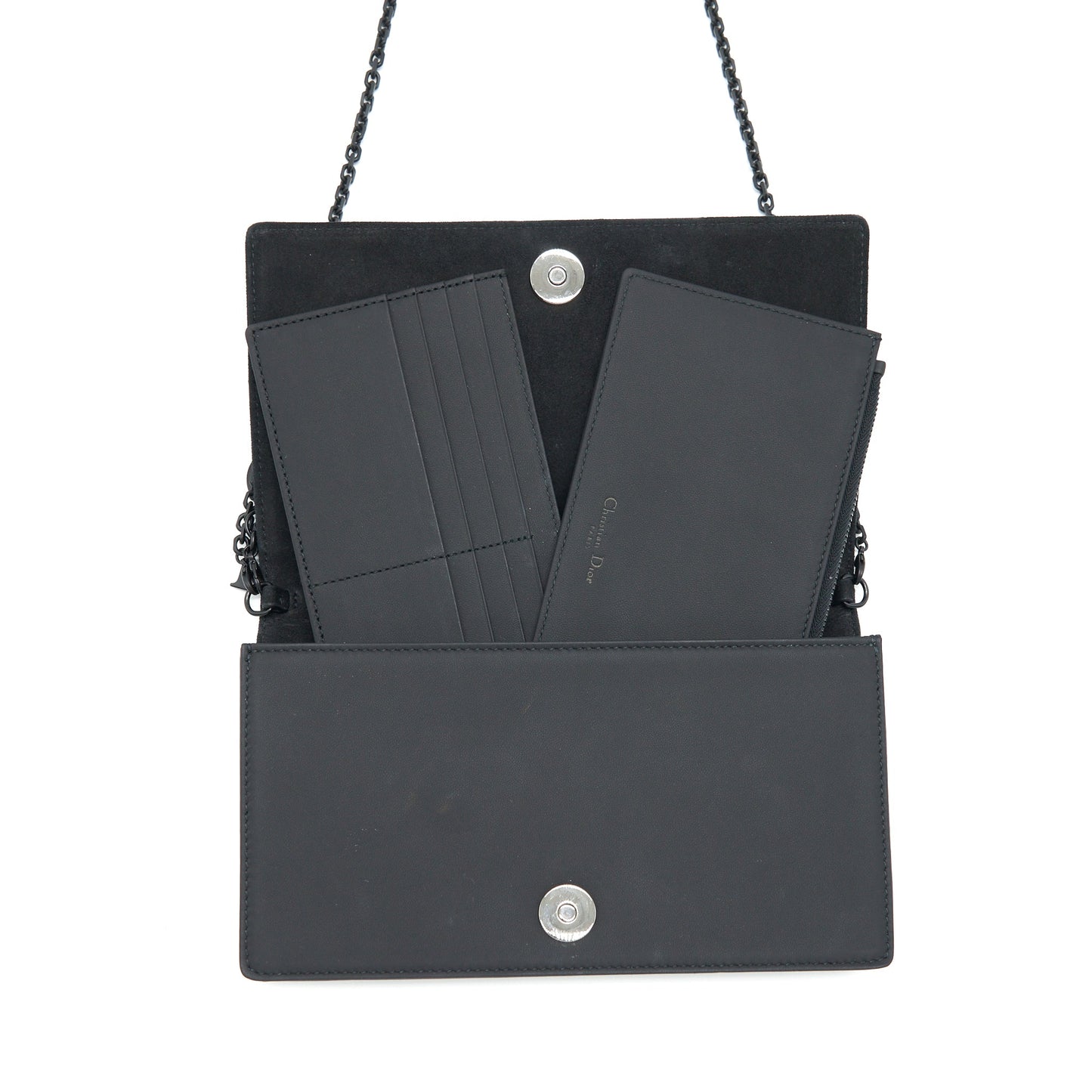 Luxury Dior Lady Luxury Dior Pouch Ultramatte Cannage Calfskin Black Hardware
