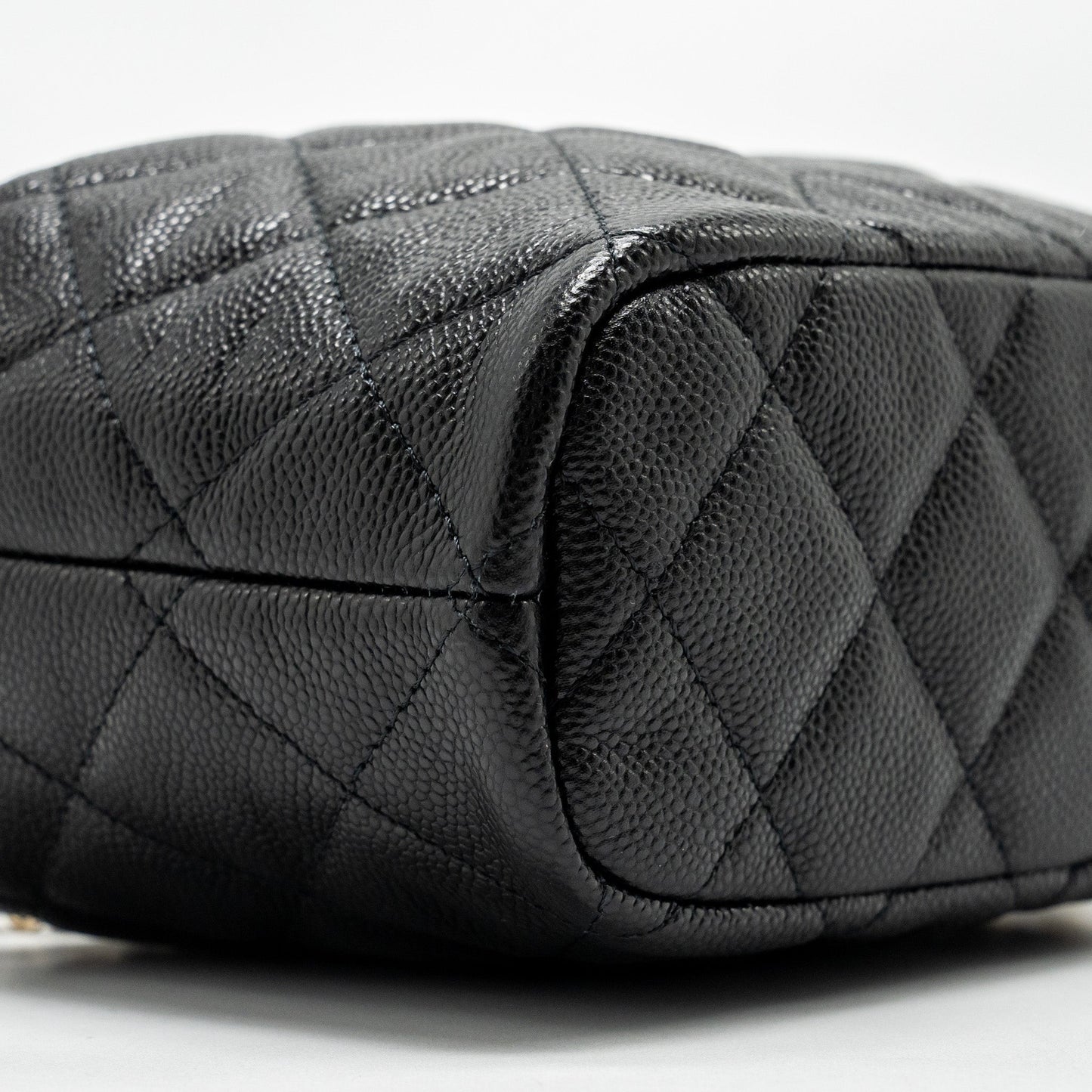 Chanel 25c Quilted Hobo Bag Caviar Black GHW (microchip)