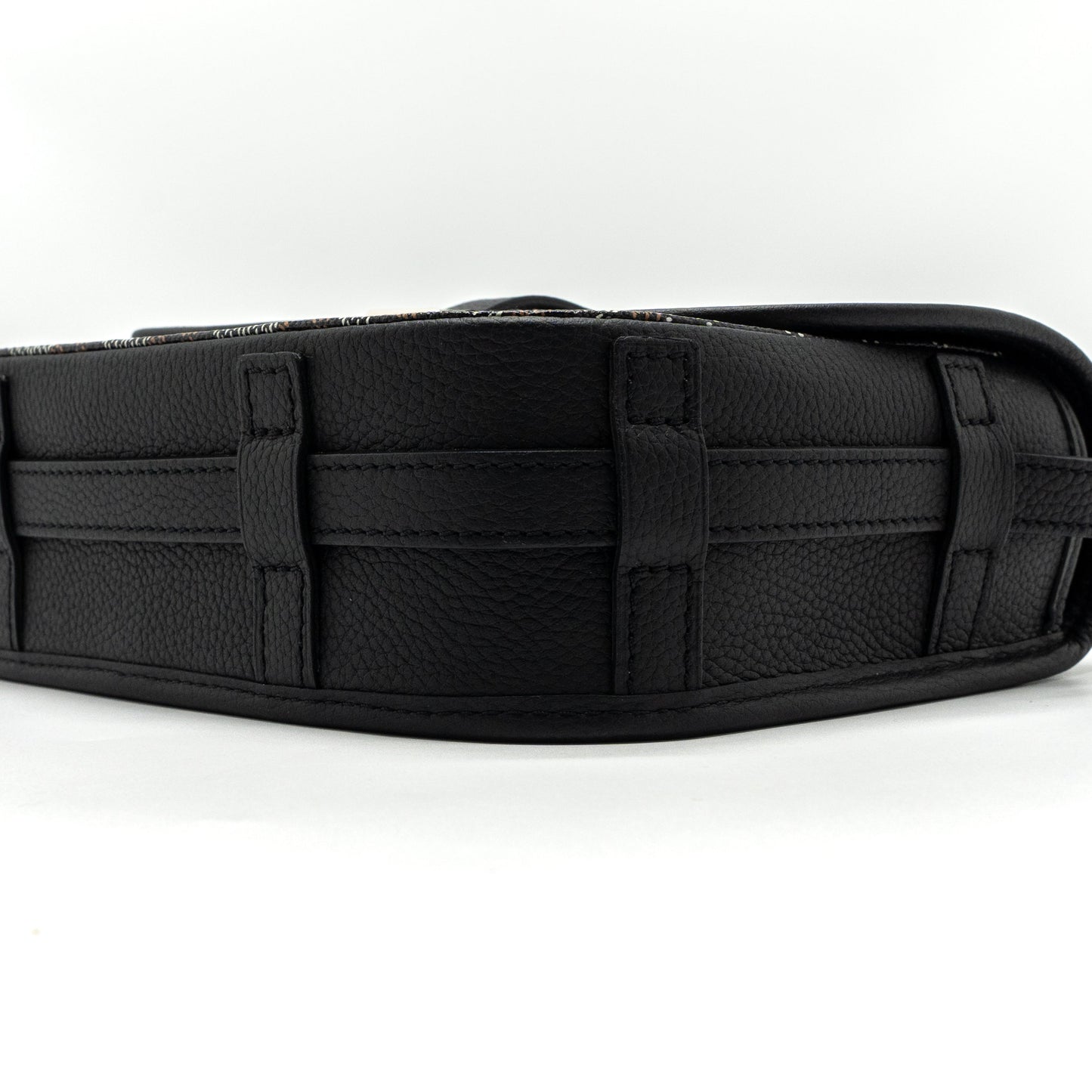 Goyard messenger bag calfskin/goyardine canvas black SHW
