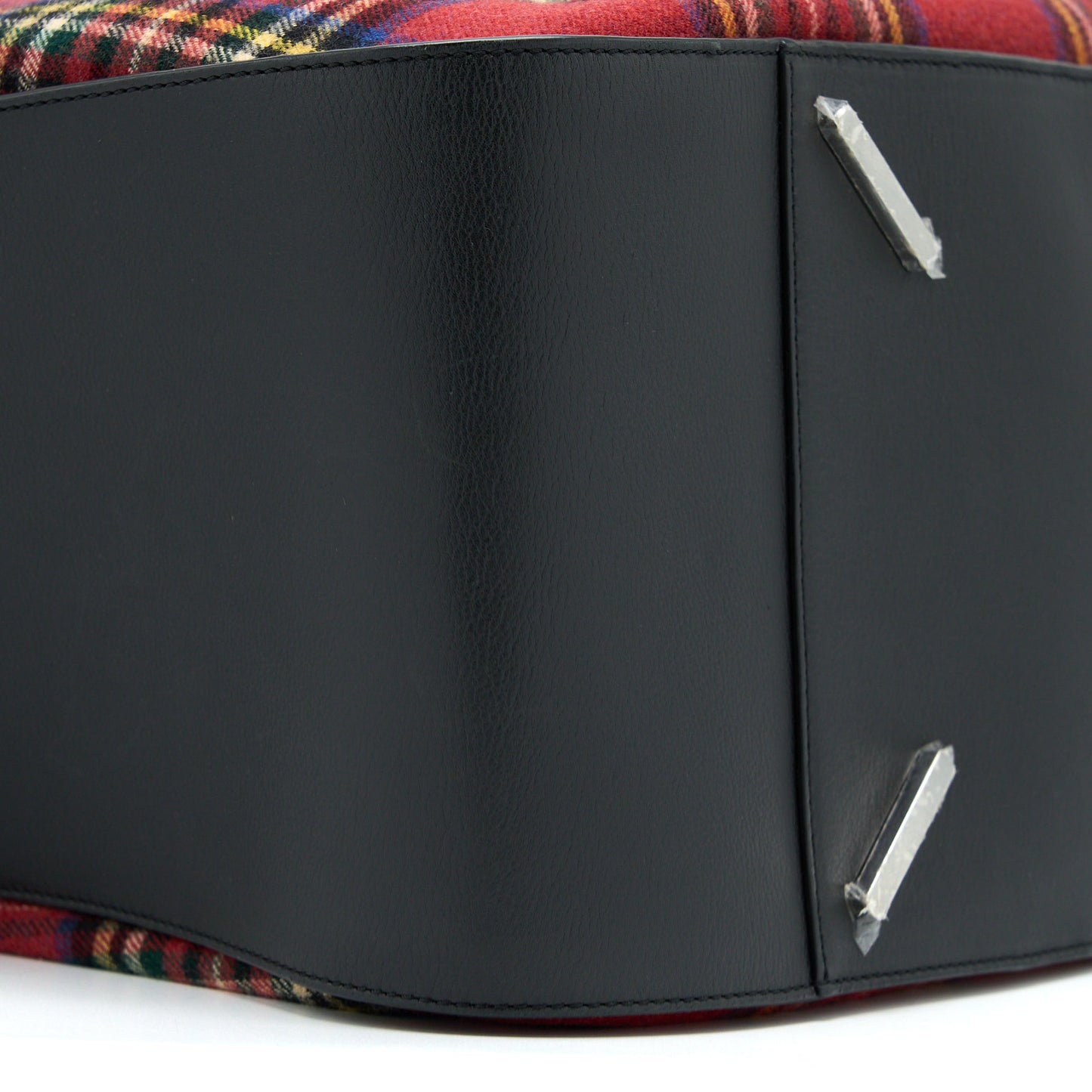 Loewe Hammock Tartan Bag Black/Red Tartan Calf/Textile SHW