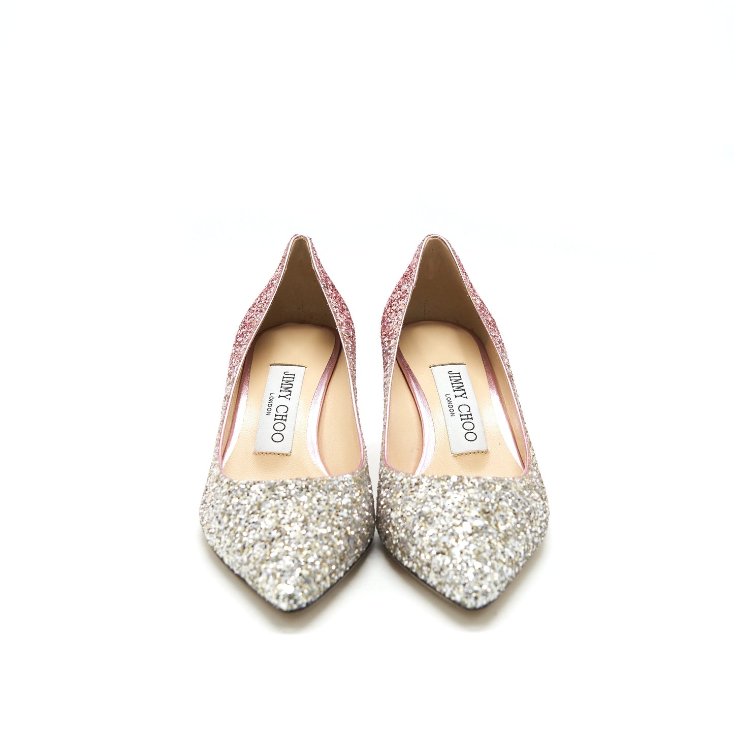 Jimmy Choo Romy 60 Platinum/ Flamingo Size34
