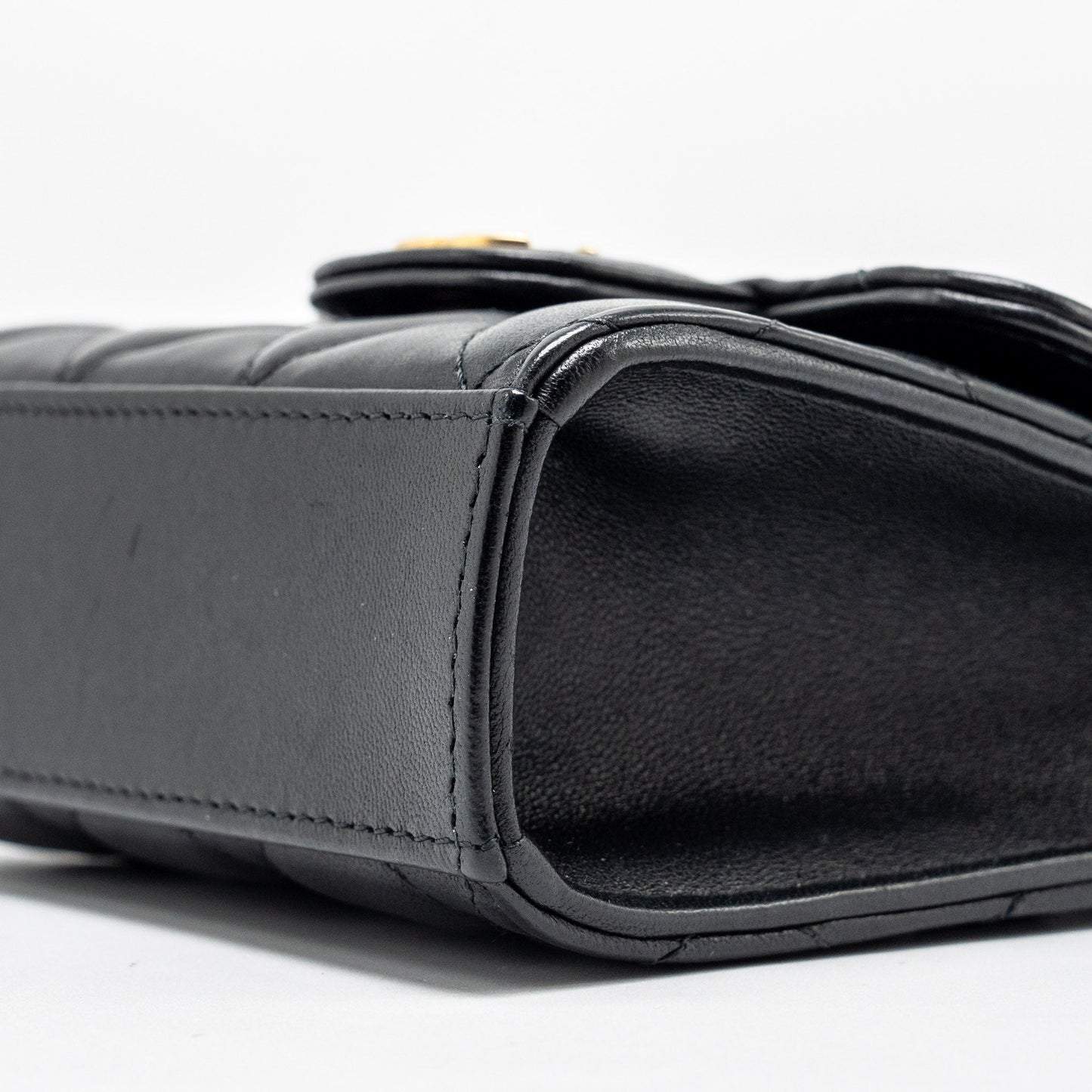 Chanel 22B Top Handle Mini Flap Clutch Lambskin black GHW (Microchip)