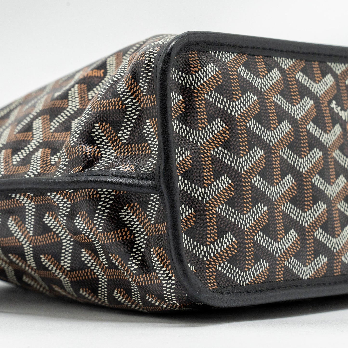 Goyard mini Anjou tote goyardline canvas/ calfskin black SHW