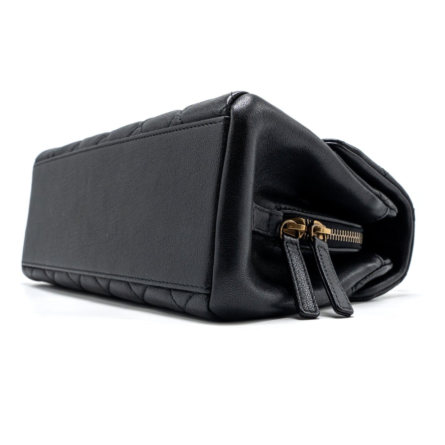 Chanel Chains Handle Flap Bag lambskin Black GHW