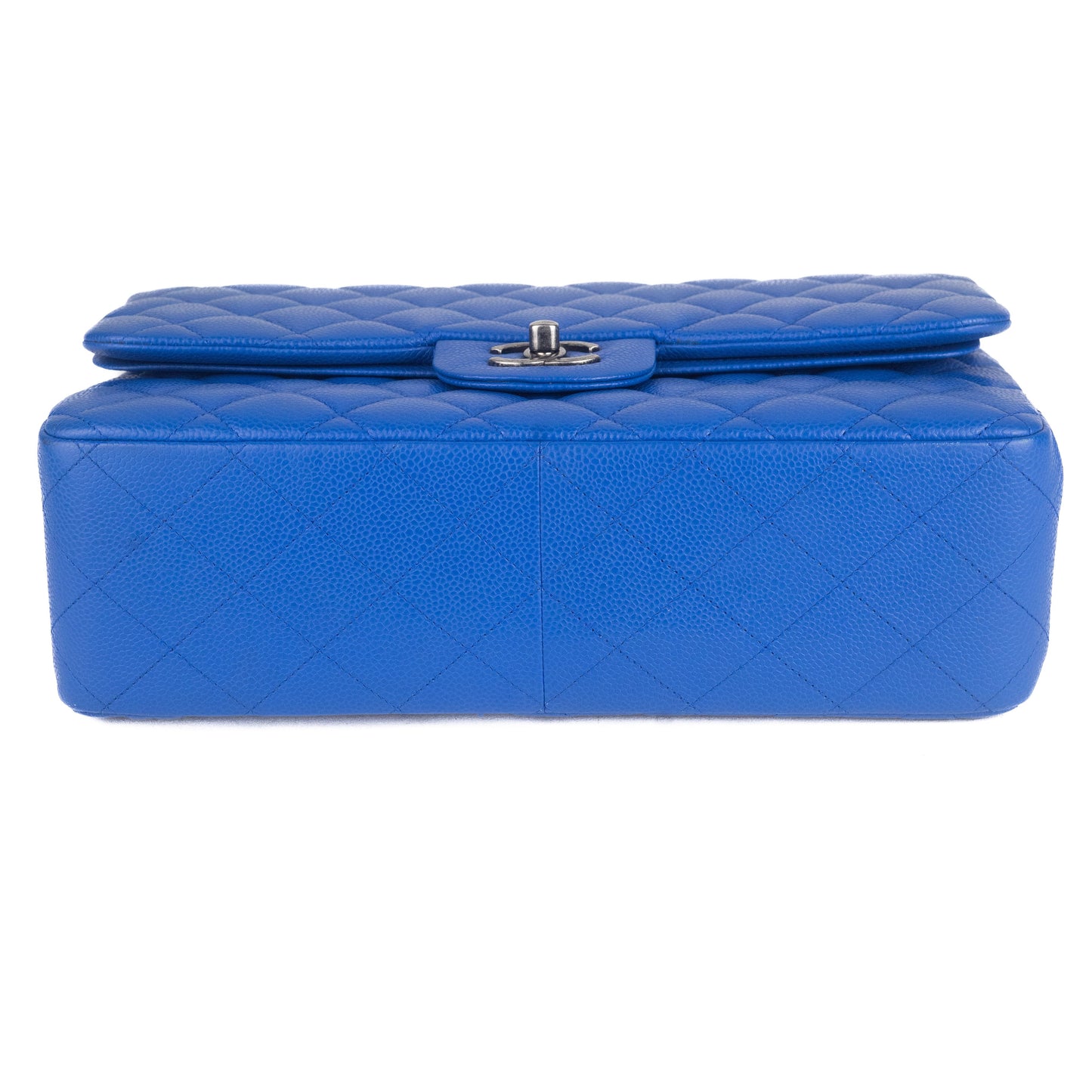 Chanel Large Caviar Double Flap Bag in blue