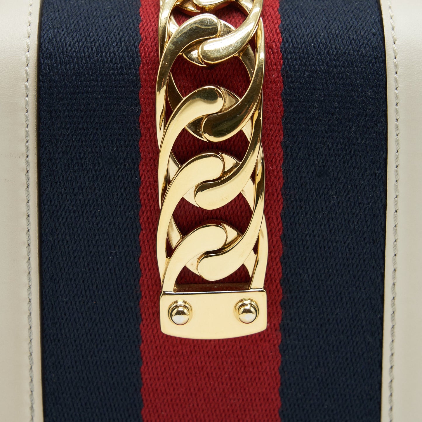 Gucci Mini Top Handle Sylvie Bag White GHW