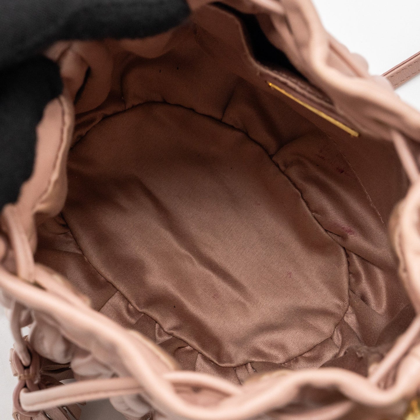 Miumiu Matelasse Bucket Bag Nappa Pink GHW