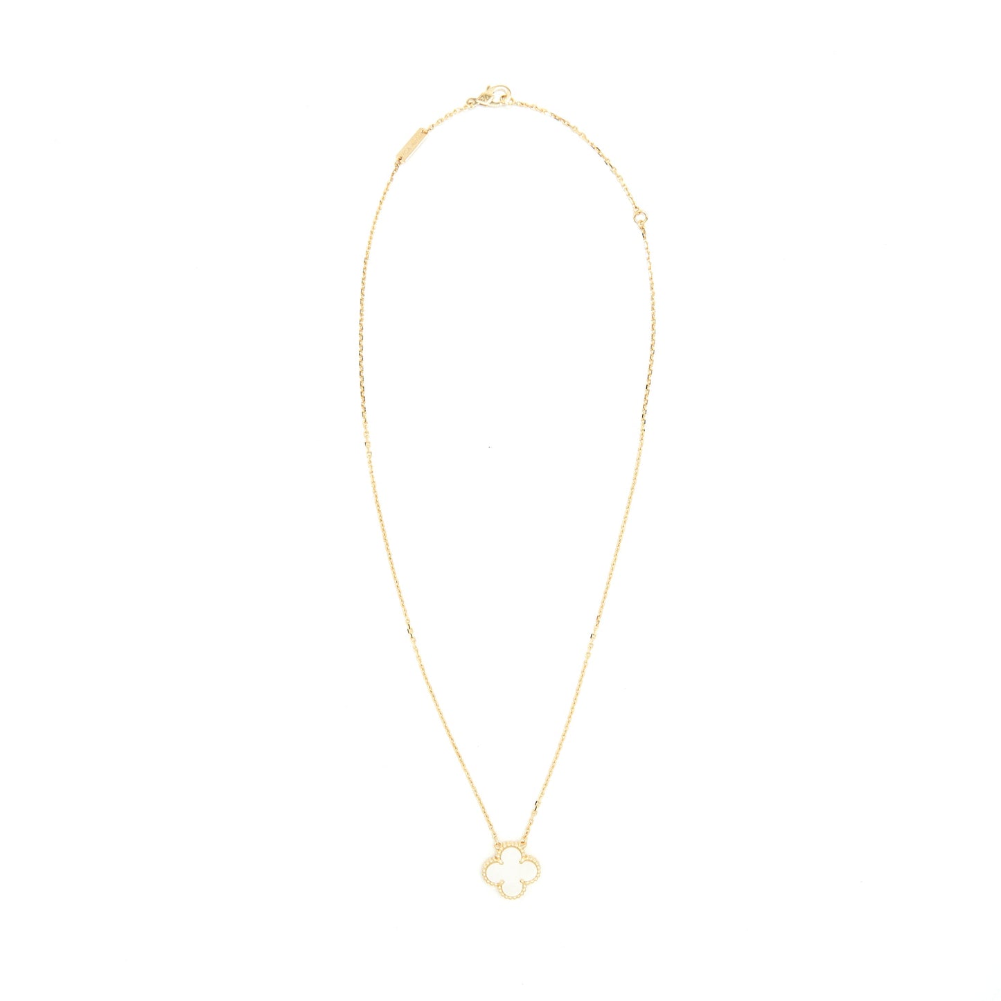 Van Cleef and Arpels Vintage Alhambra Pendant Yellow gold with Mother of pearl