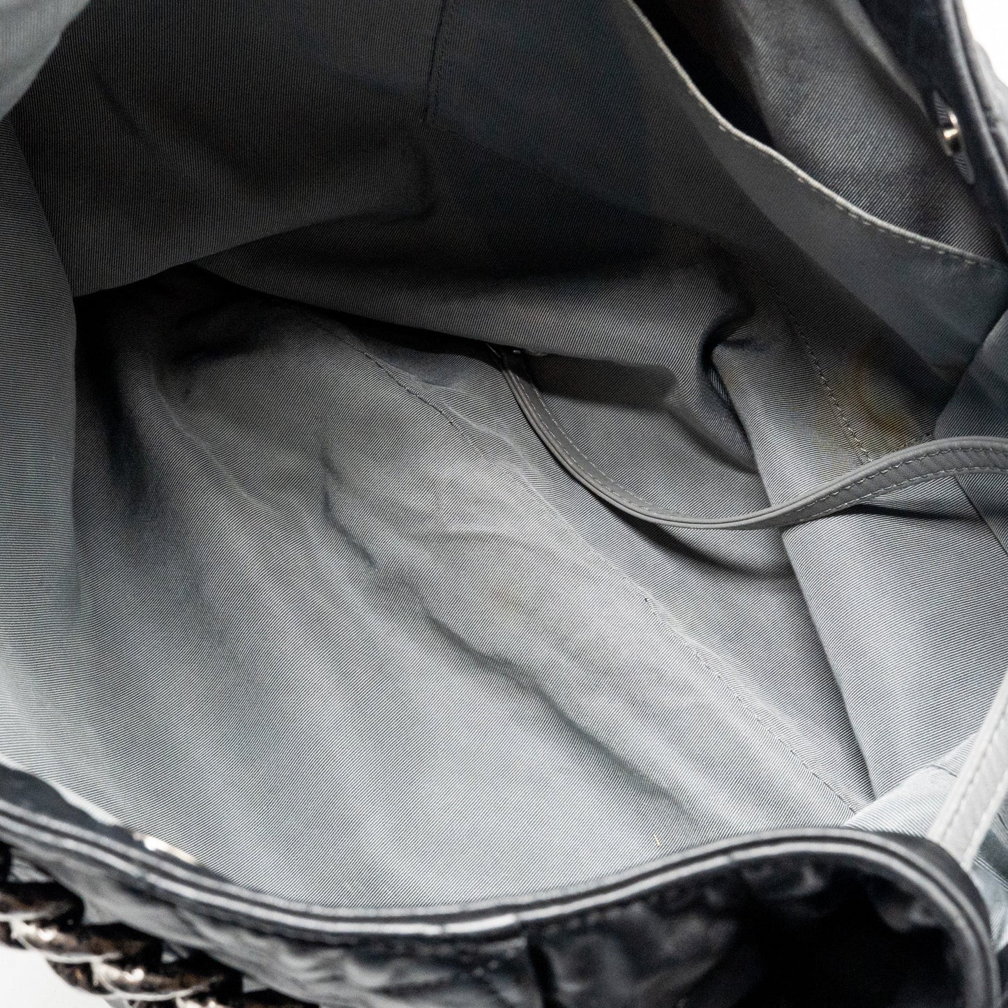 Chanel Coco Pleats Hobo Bag Calfskin Black Ruthenium Hardware