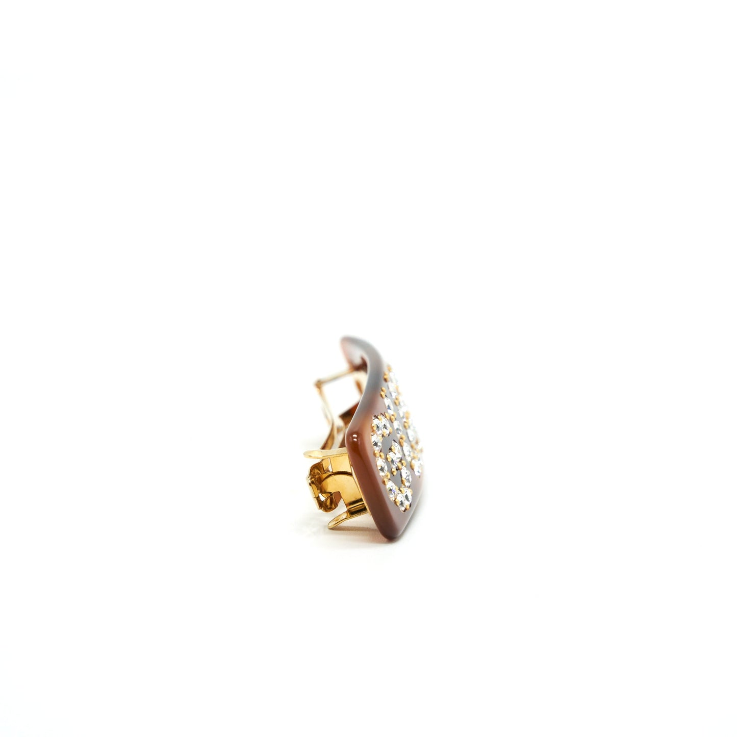 GUCCI Tortoiseshell Crystal Barrette
