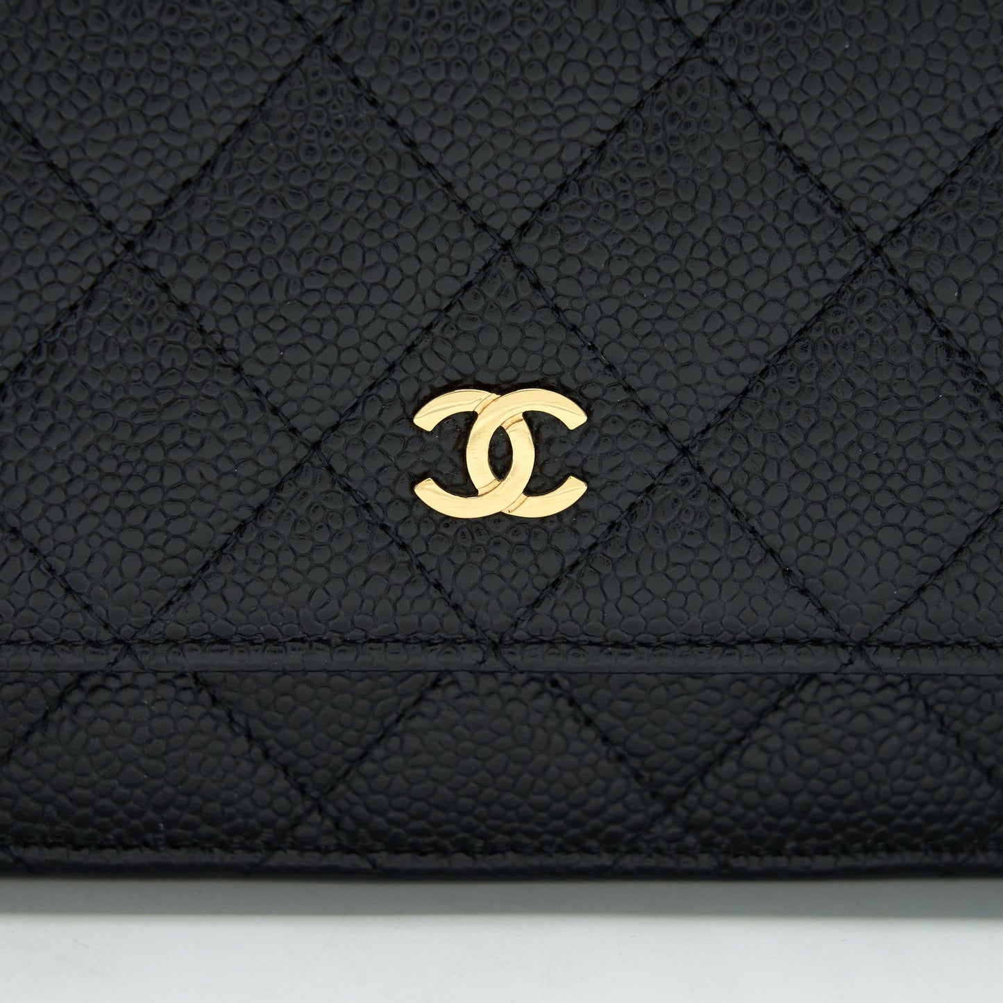 Chanel Caviar Wallet On Chain Black GHW