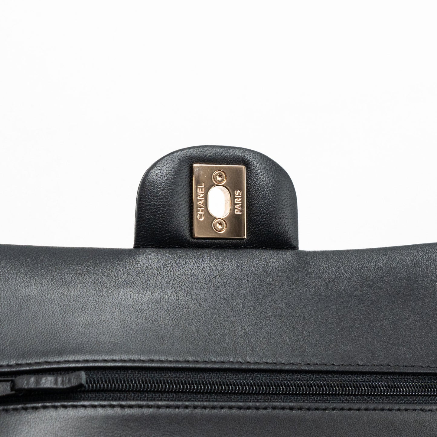 Chanel Small Classic Double Flap Bag Lambskin Black RGHW(microchip)