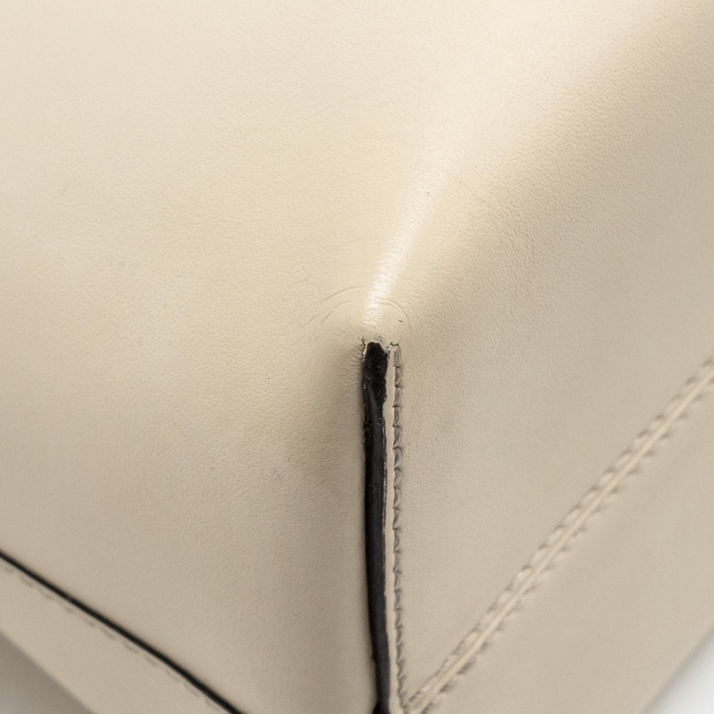 Fendi By The Way Boston Bag Calfskin Light Beige SHW