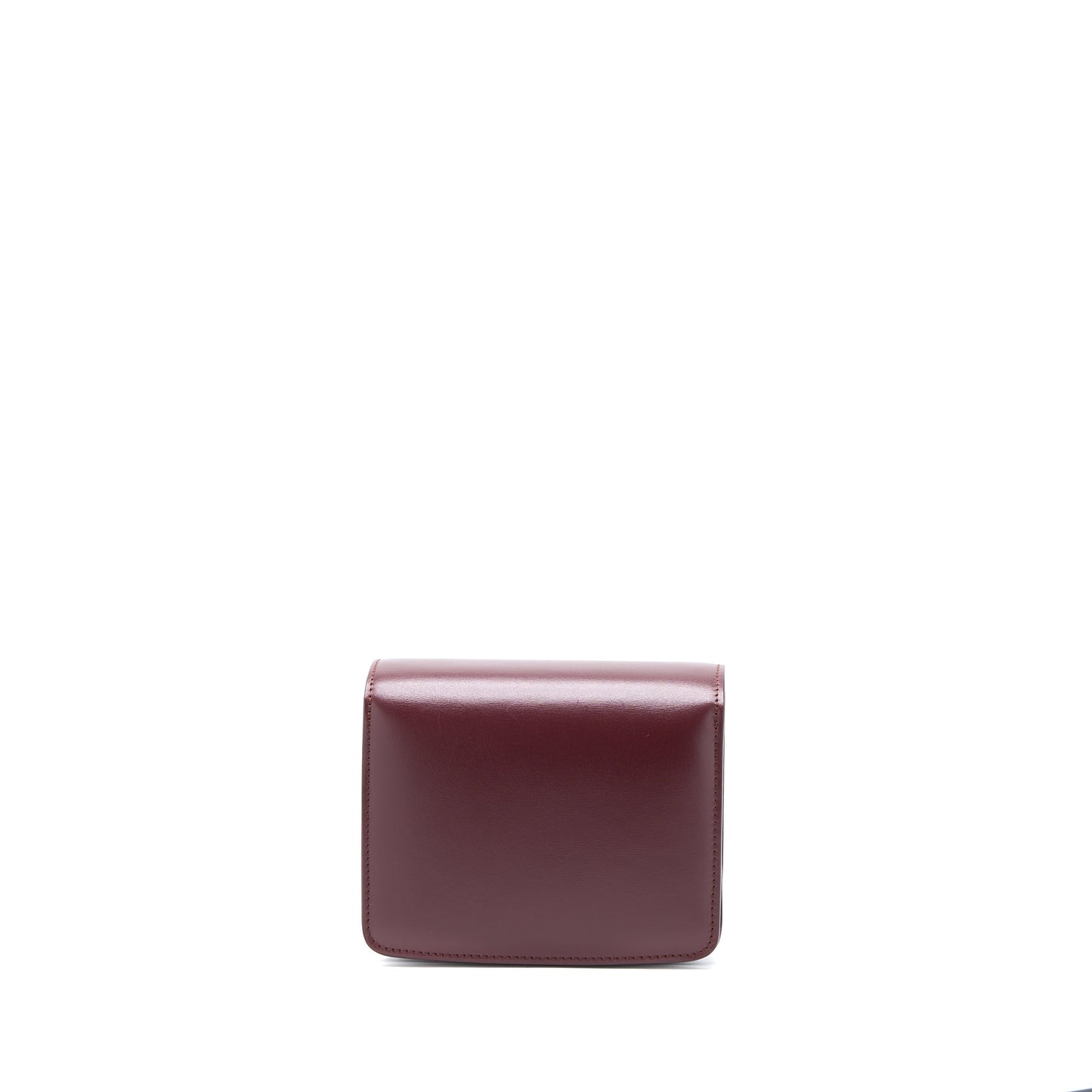 Celine Mini Box Calfskin Burgundy GHW