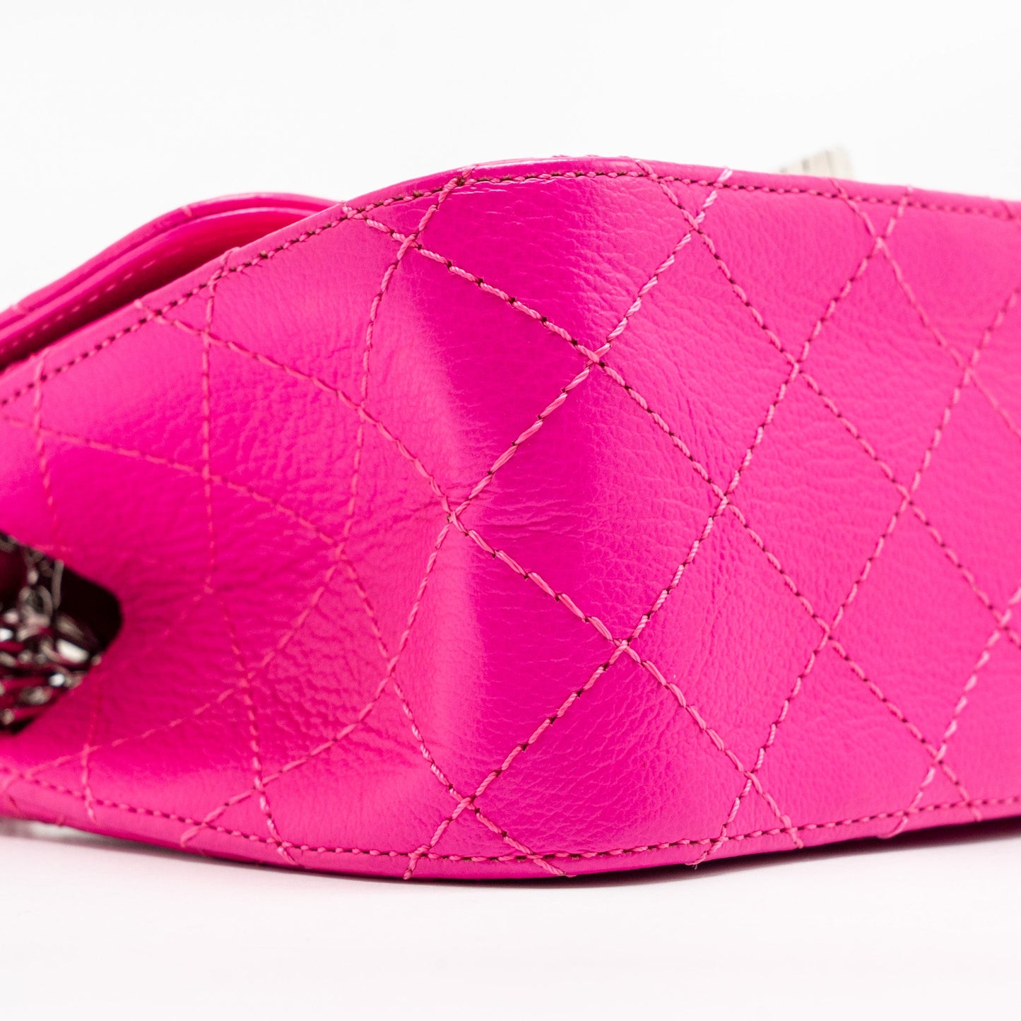 Chanel Mini 2.55 reissue flap bag goatskin pink SHW
