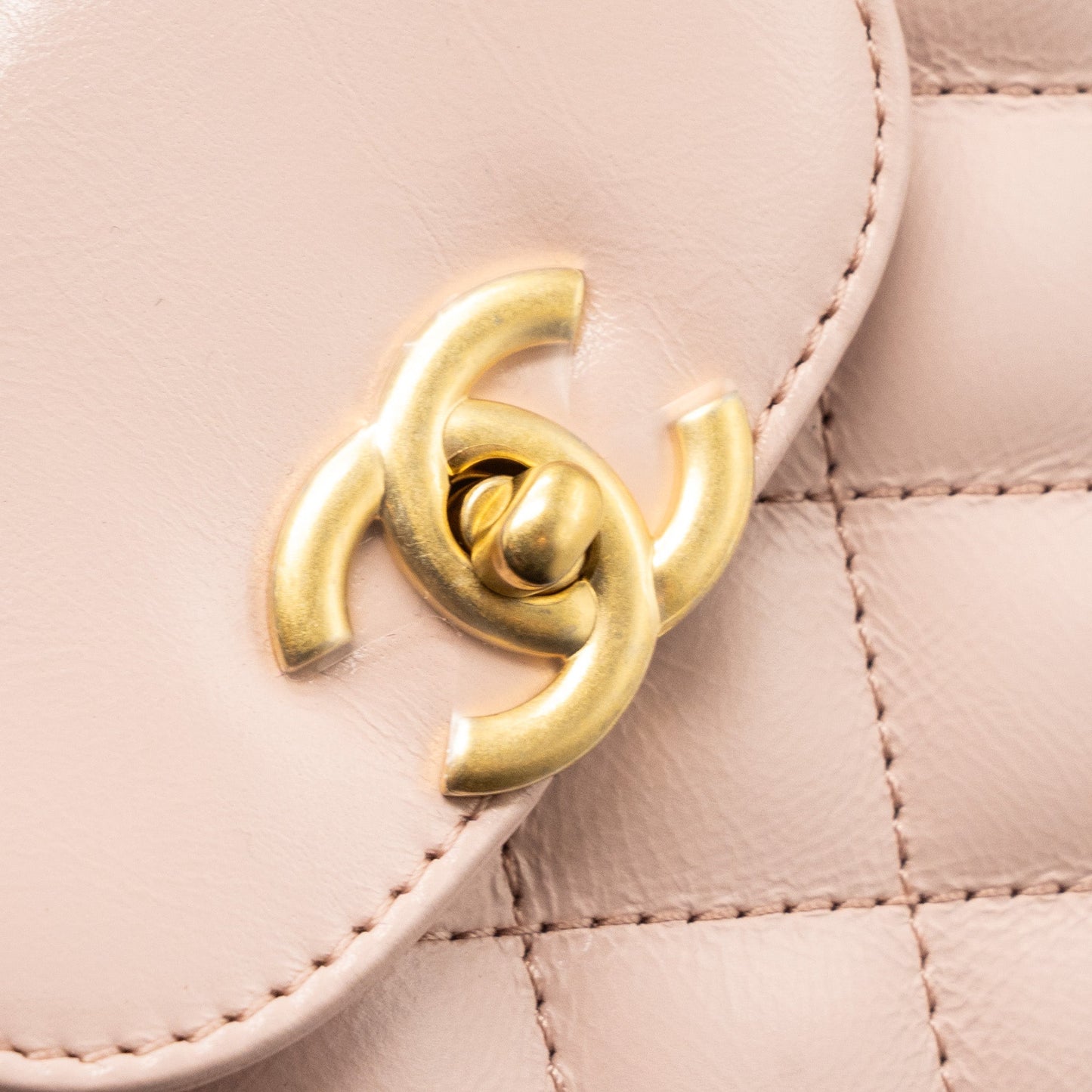 Chanel 23k Mini Shopping Bag Calfskin Light Pink  Brushed GHW(Microchip)