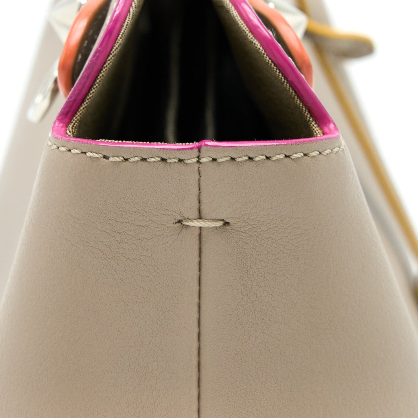Fendi By The Way Bag Mutilcolour Tail Calfskin Beige SHW