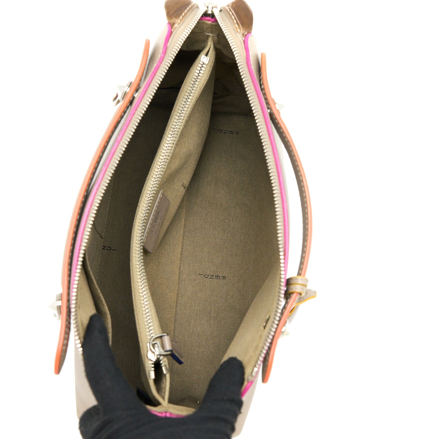 Fendi By The Way Bag Mutilcolour Tail Calfskin Beige SHW