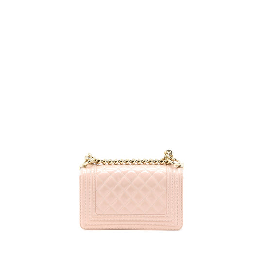 Chanel Small Boy Bag Patent Leather Light Pink LGHW