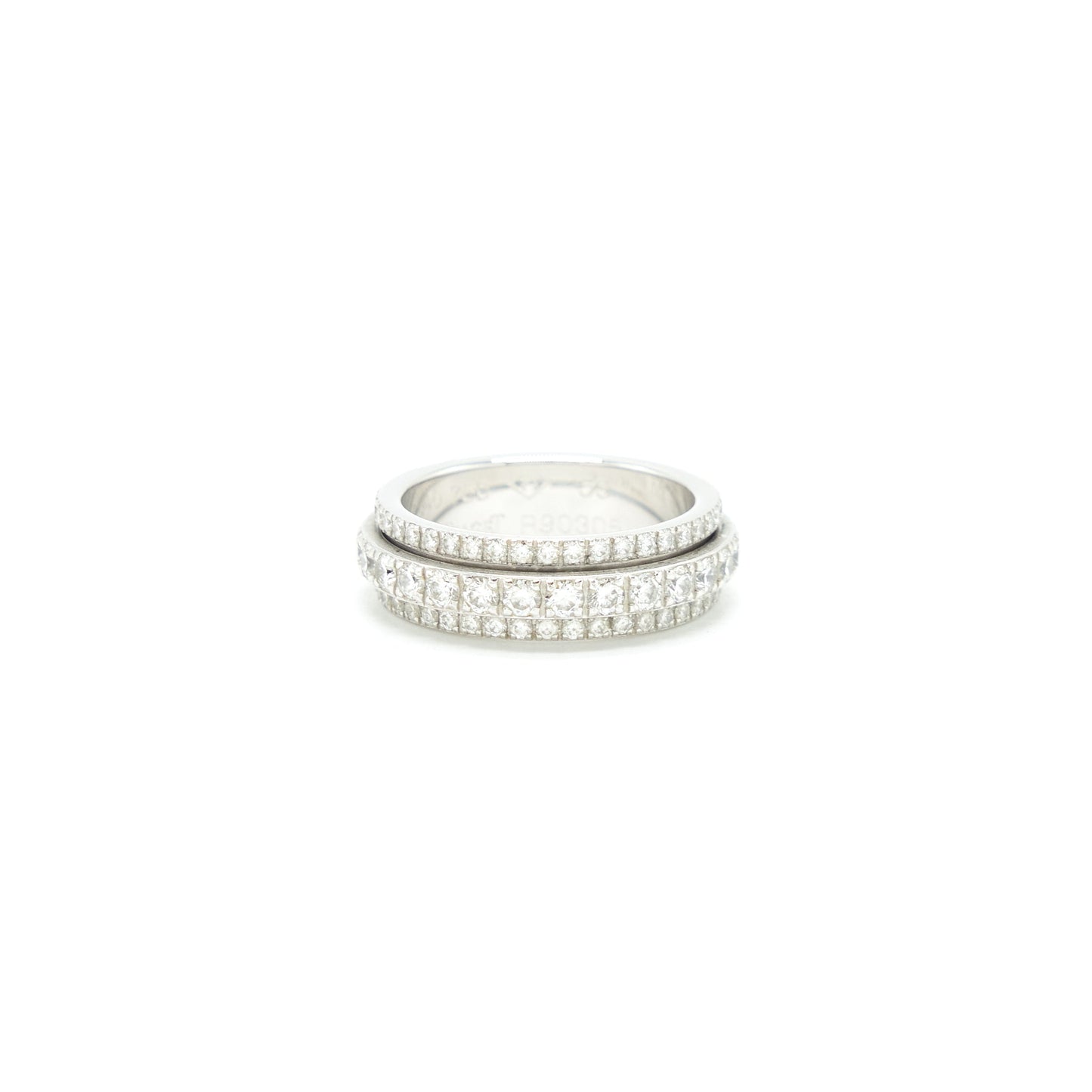 Piaget Size 53 Possession Wedding Ring 18k White Gold With Diamonds