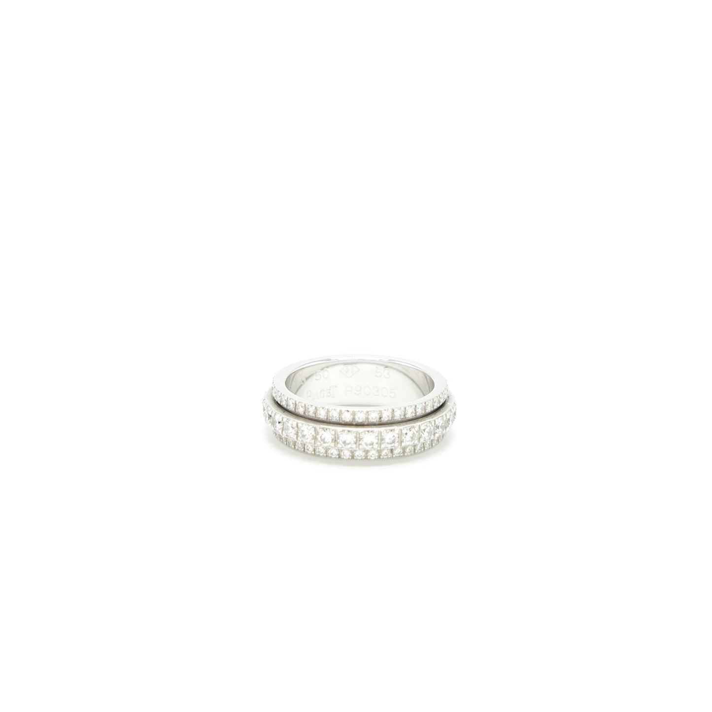 Piaget Size 53 Possession Wedding Ring 18k White Gold With Diamonds