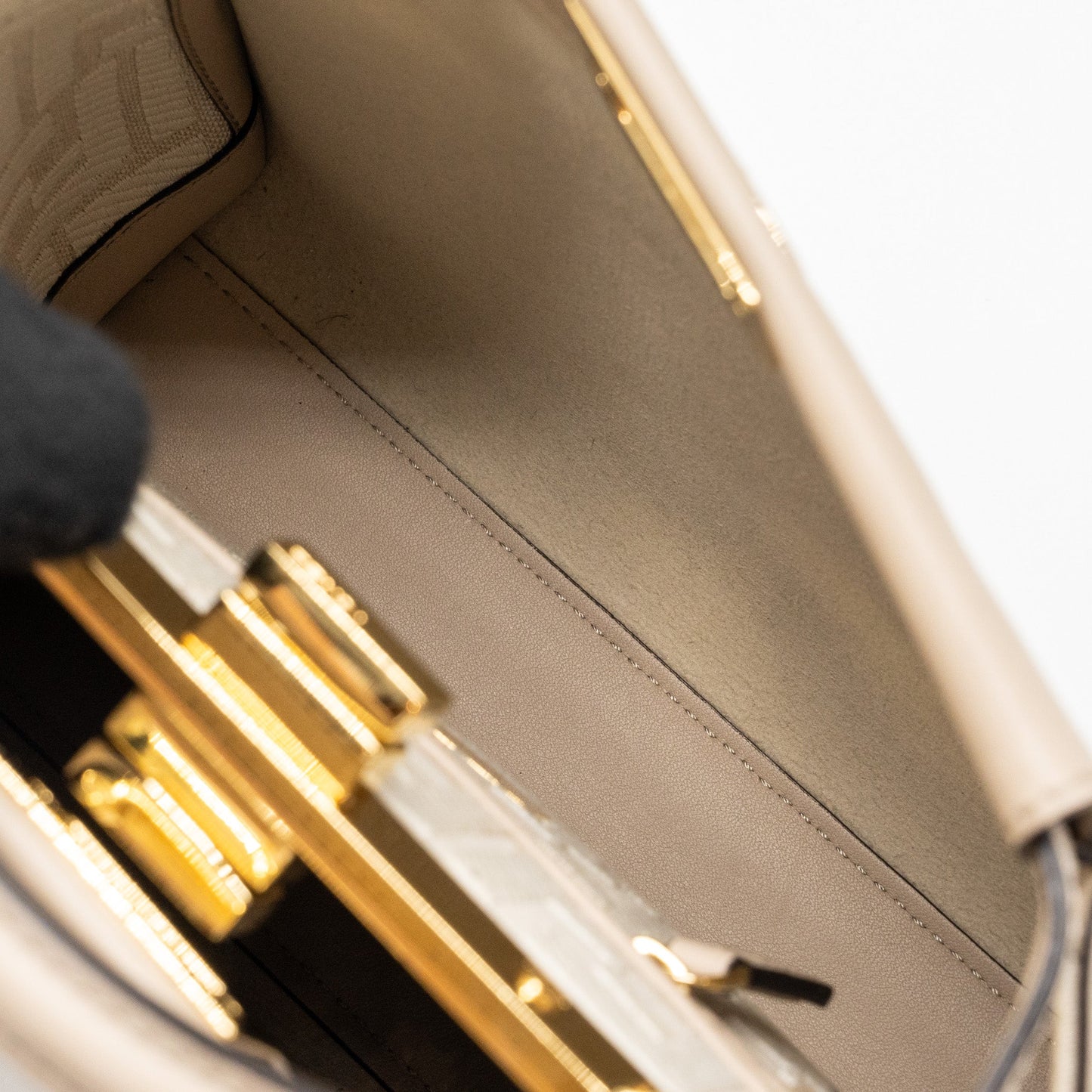 Fendi Peekaboo Mini Calfskin Beige GHW