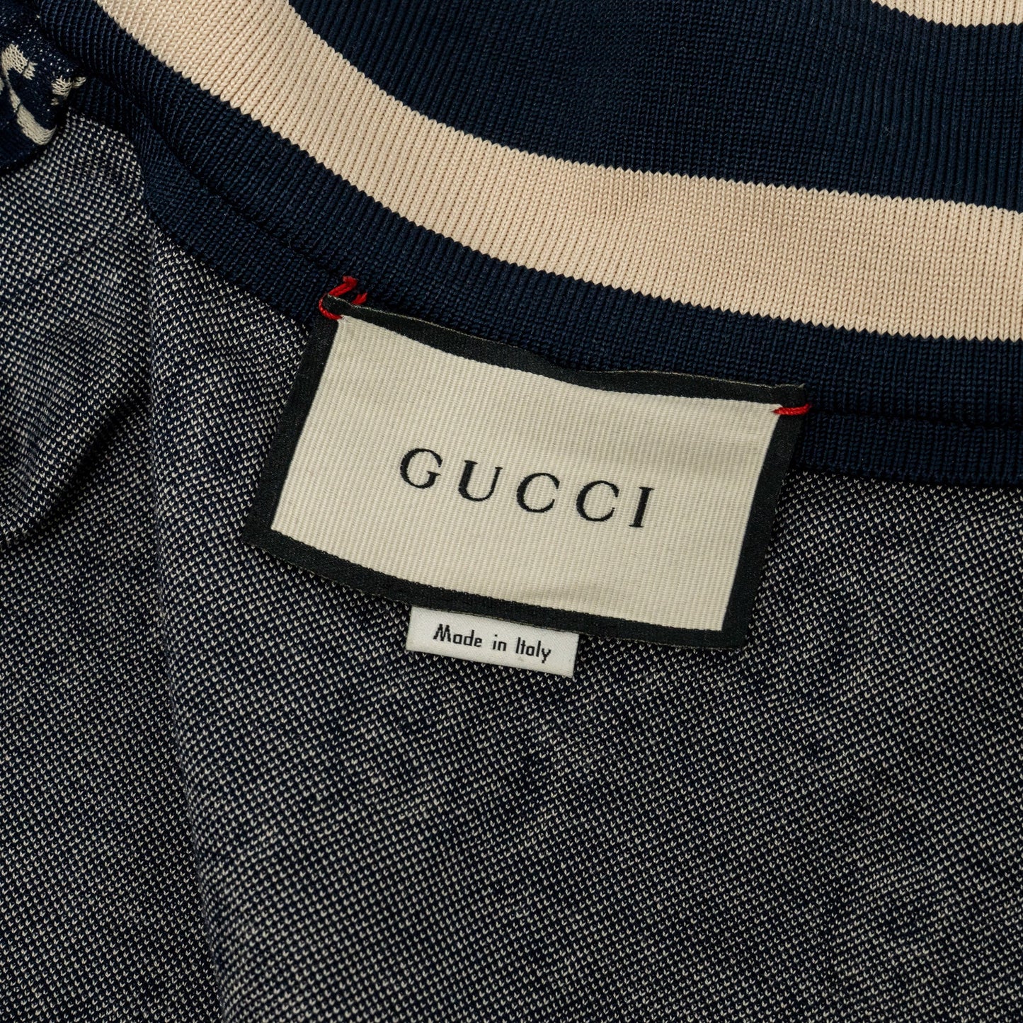 Gucci Size L GG Jacquard Striped Jacket Cotton Multicolour