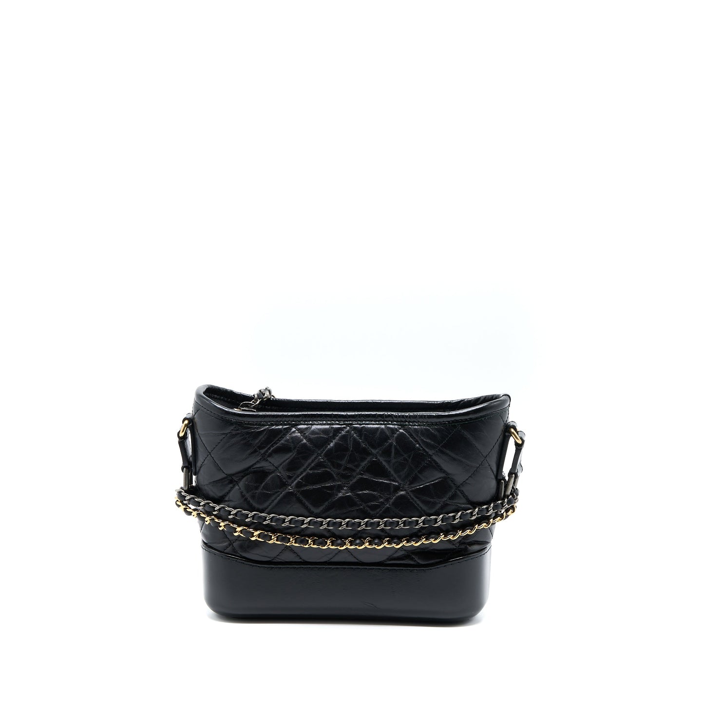 Chanel Small Gabrielle Hobo Bag Calfskin Black Multicolour Hardware