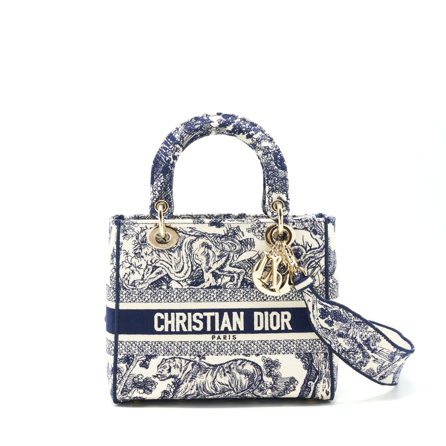 Luxury Dior medium lady Luxury Dior D-lite Bag navy GHW