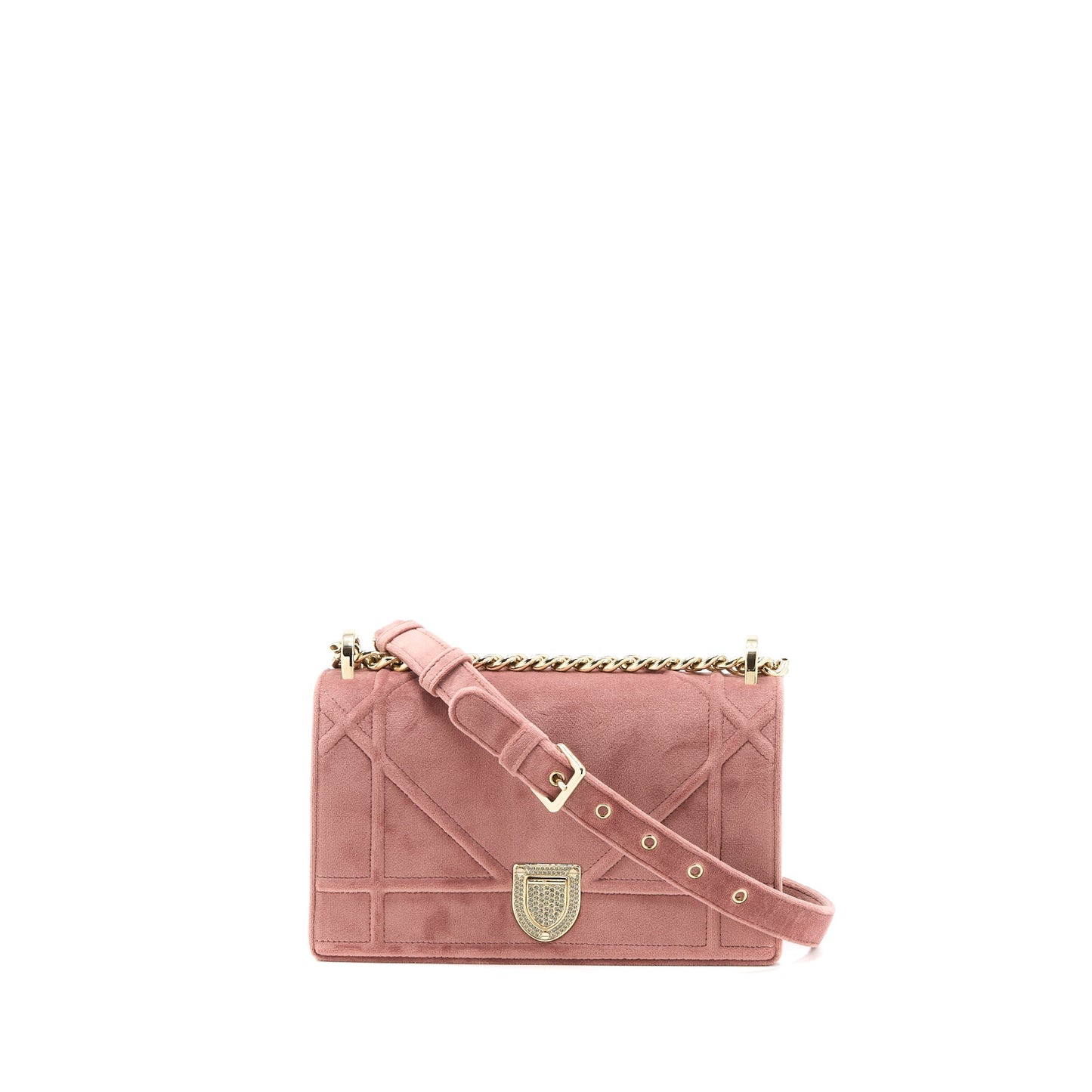 Luxury Dior Small Luxury Diorama Velvet Dark Pink LGHW