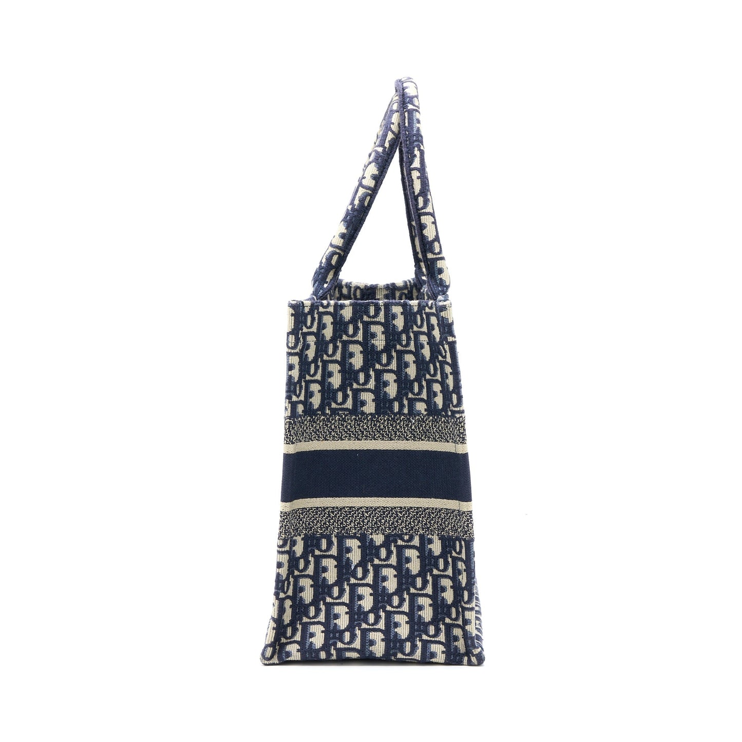 Luxury Dior Medium Book Tote Oblique Embroidery Blue