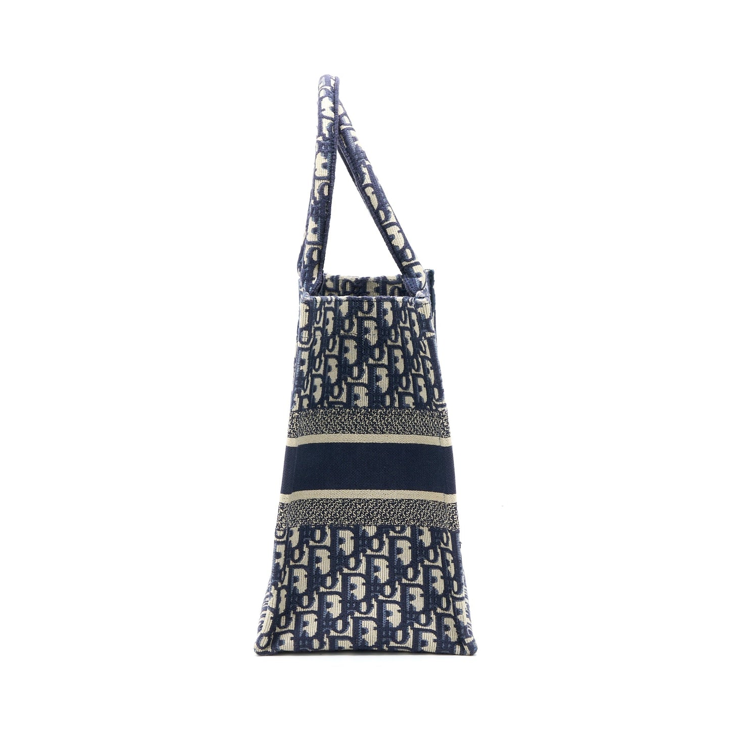 Luxury Dior Medium Book Tote Oblique Embroidery Blue