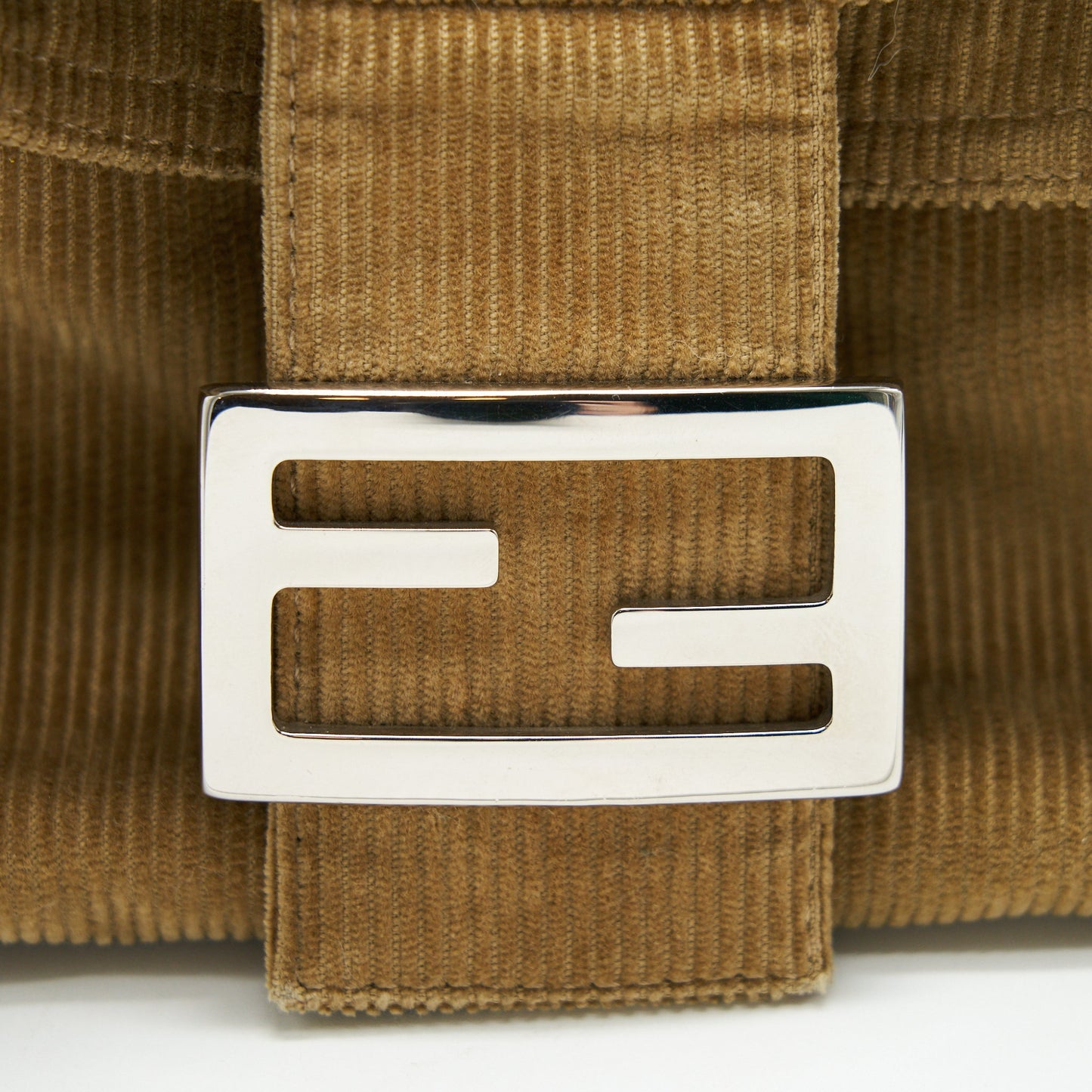 Fendi Vintage Nylon Baguette Bag Light Brown SHW