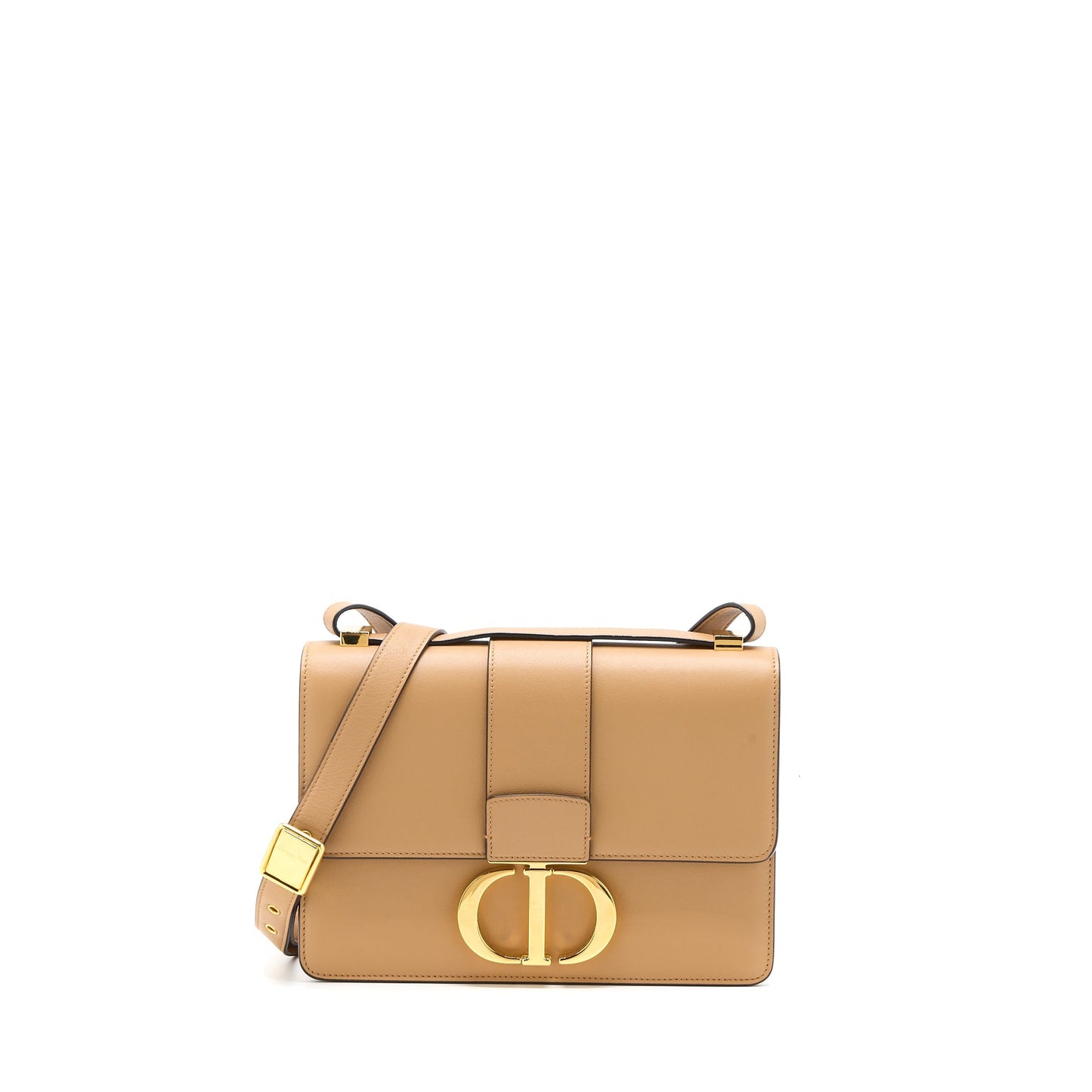Luxury Dior 30 Montaigne Medium Bag Calfskin Dark Beige GHW