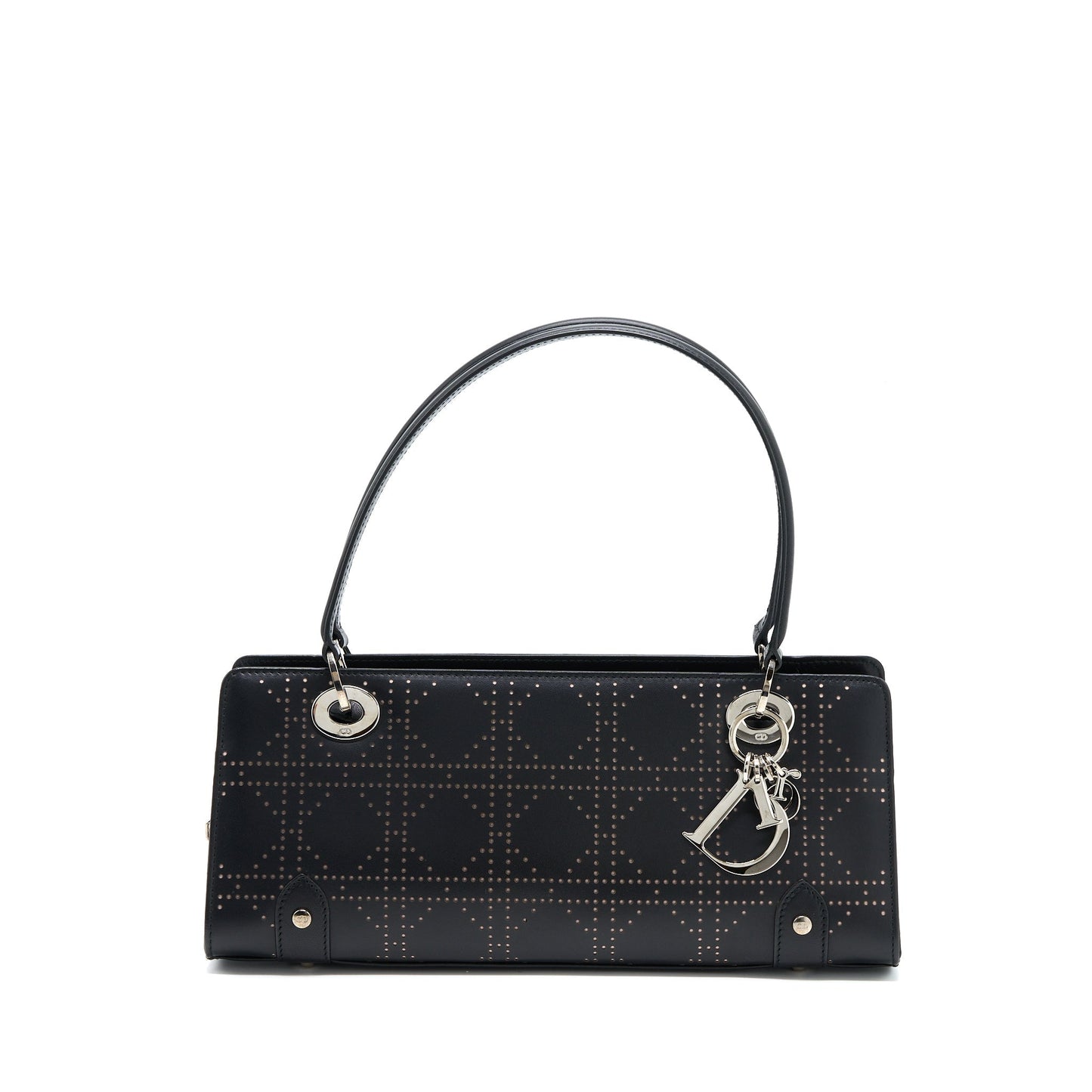 Luxury Dior Vintage Lady Luxury Dior Long Cuir Bag Calfskin Black SHW