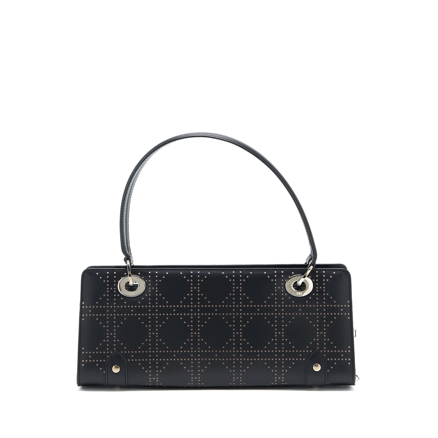 Luxury Dior Vintage Lady Luxury Dior Long Cuir Bag Calfskin Black SHW