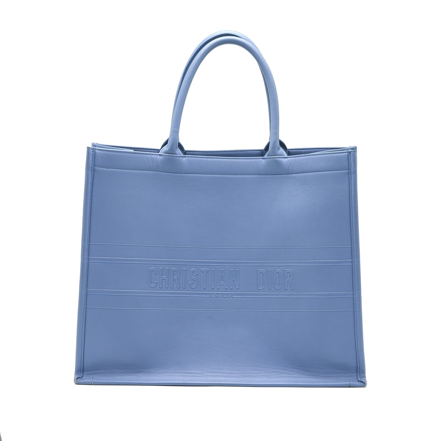 Luxury Dior Large Book Tote Light Blue
