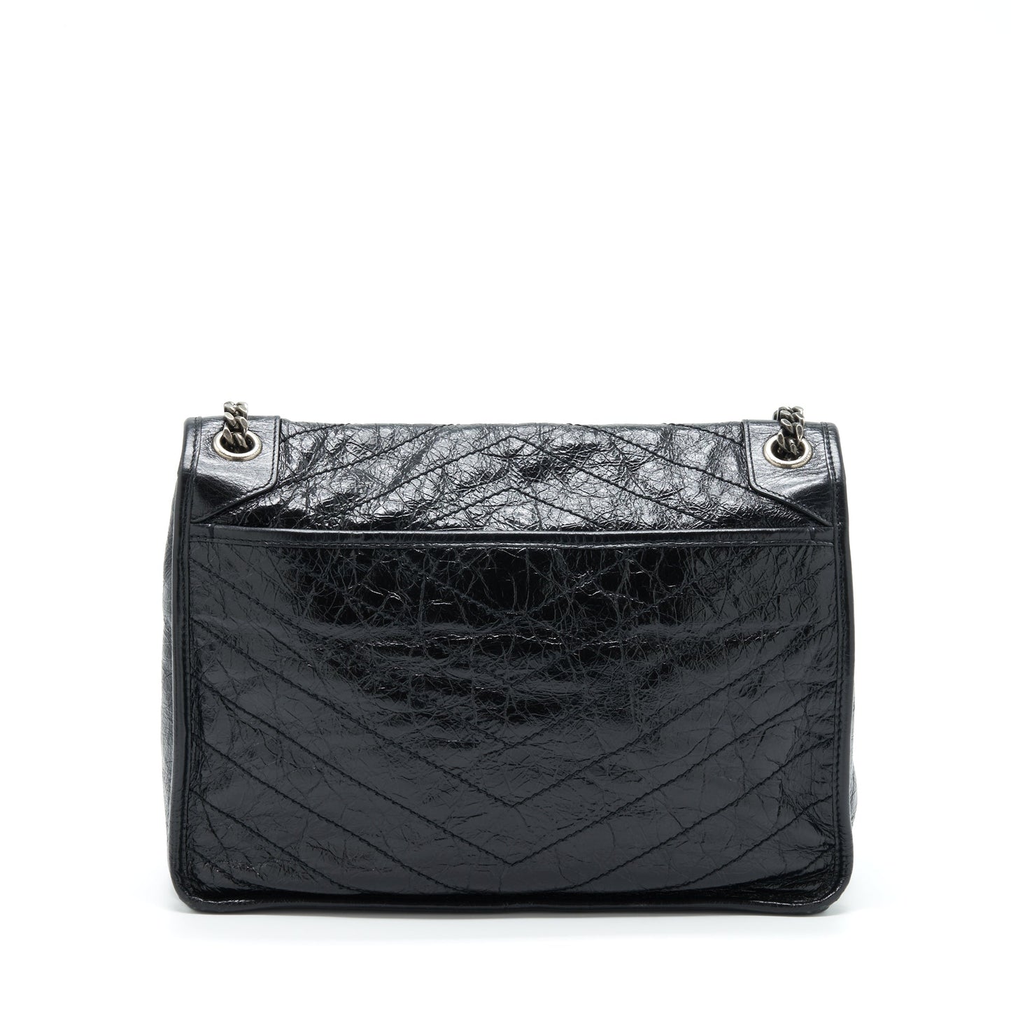 Saint Laurent Large Niki Shoulder Bag Calfskin Black SHW
