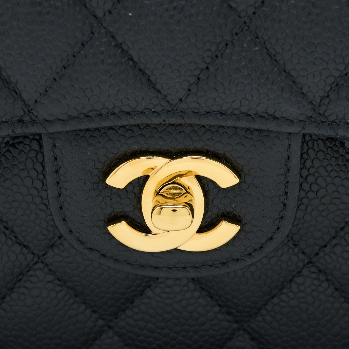 Chanel Small Classic Flap Bag Caviar Black GHW (Microchip)