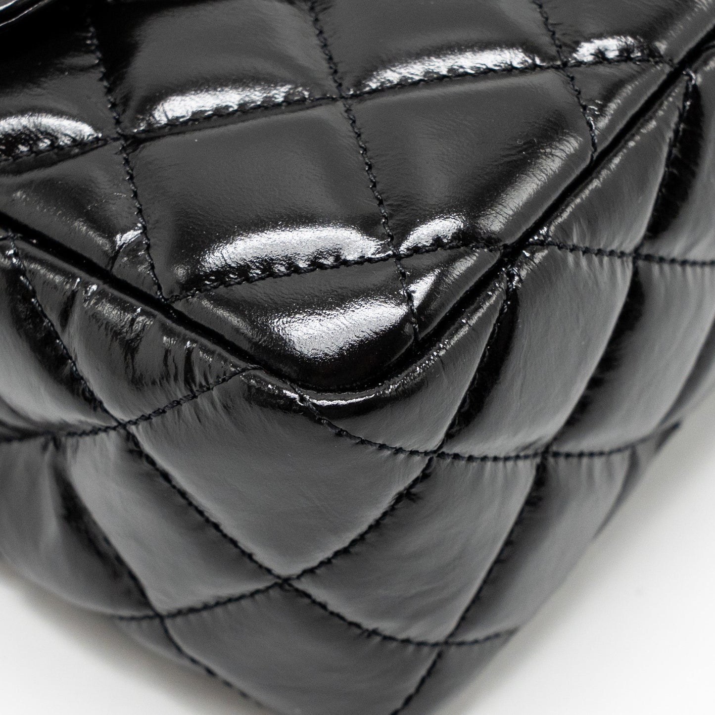 Chanel Hobo Bag Shiny Calfskin Black Brushed GHW